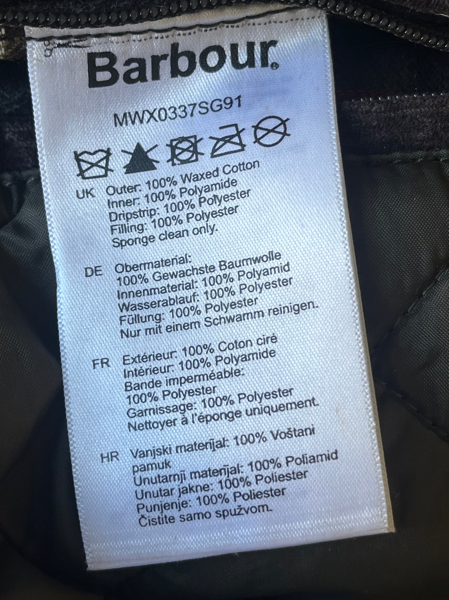 Barbour International Duke Wax Jacket – XL – Military Green