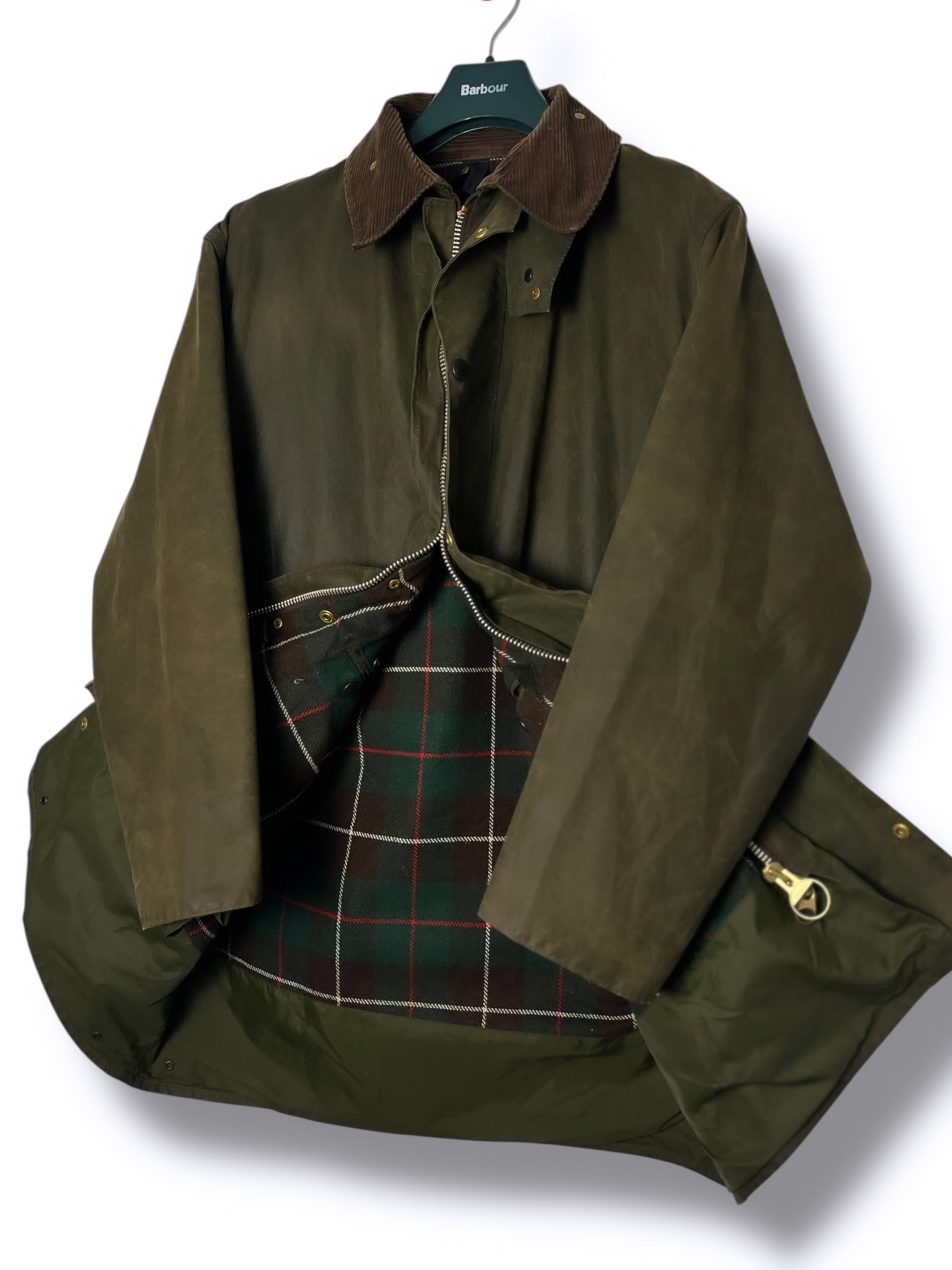 Barbour Northumbria – Sage Waxed Jacket C42 – Size L (1995