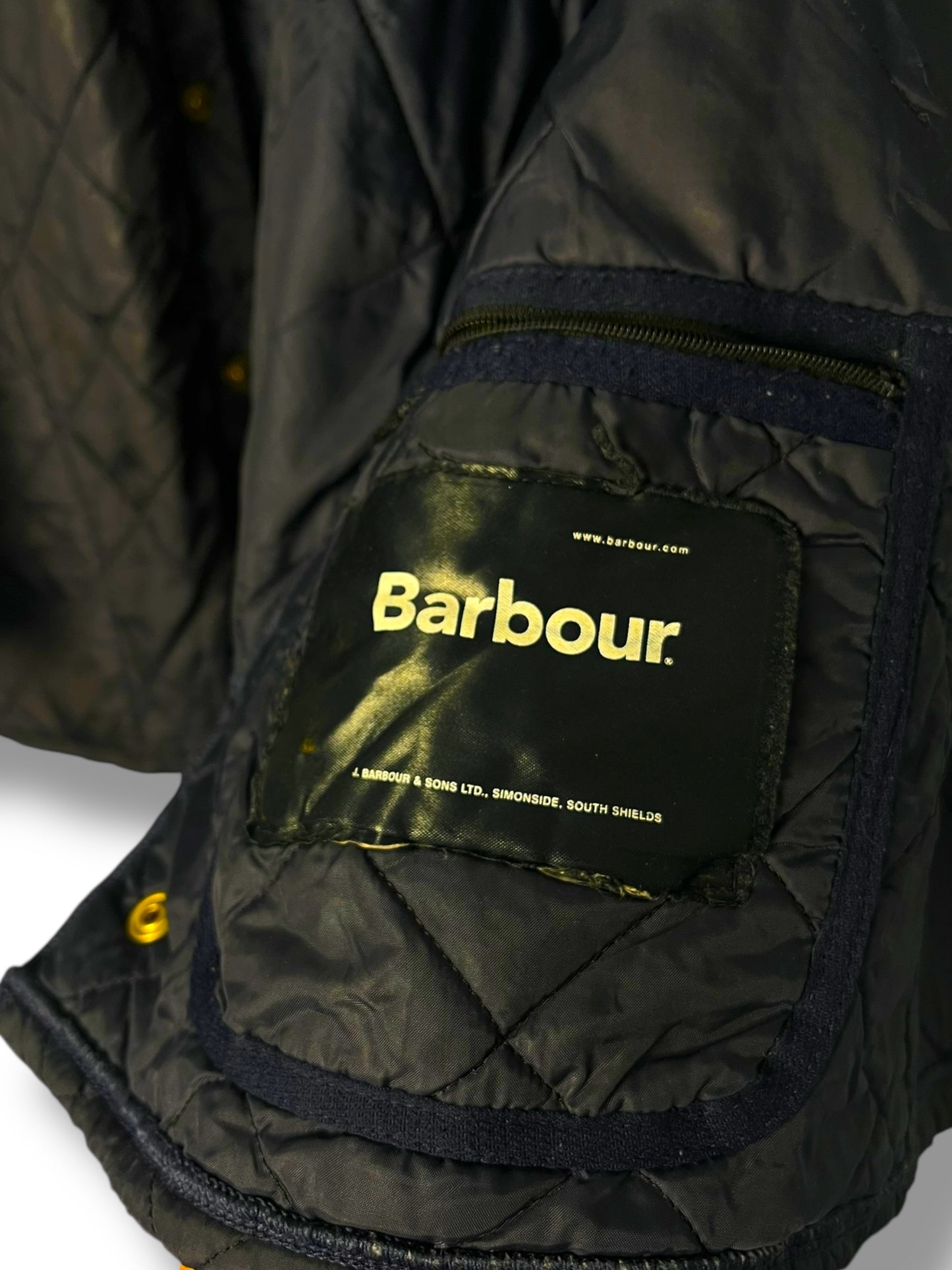 Barbour Liddesdale Quilted Jacket Navy XL Vintage