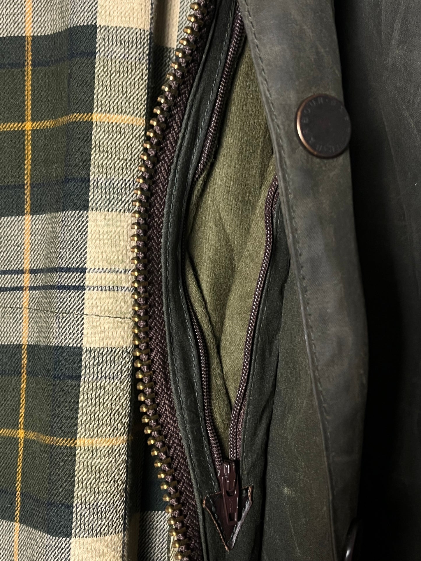 Barbour Beaufort Wax Jacket – Sage Green – Vintage 2000s – C44/XL