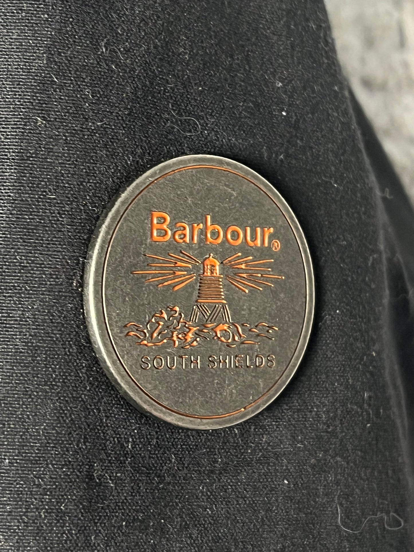 Barbour Carribena Wax Jacket Navy Sherpa Parka Women UK14 Rare