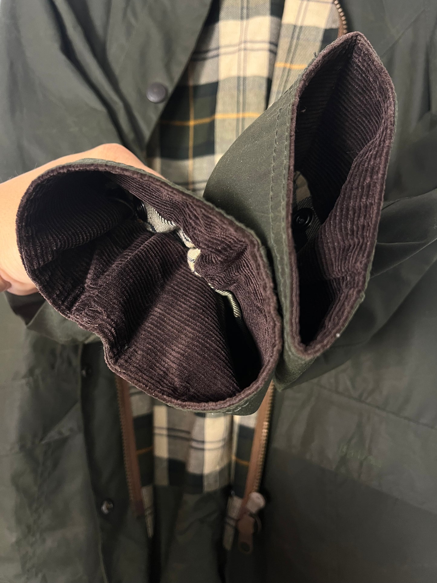 Barbour Newbury Sage Waxed Cotton Coat – UK 12