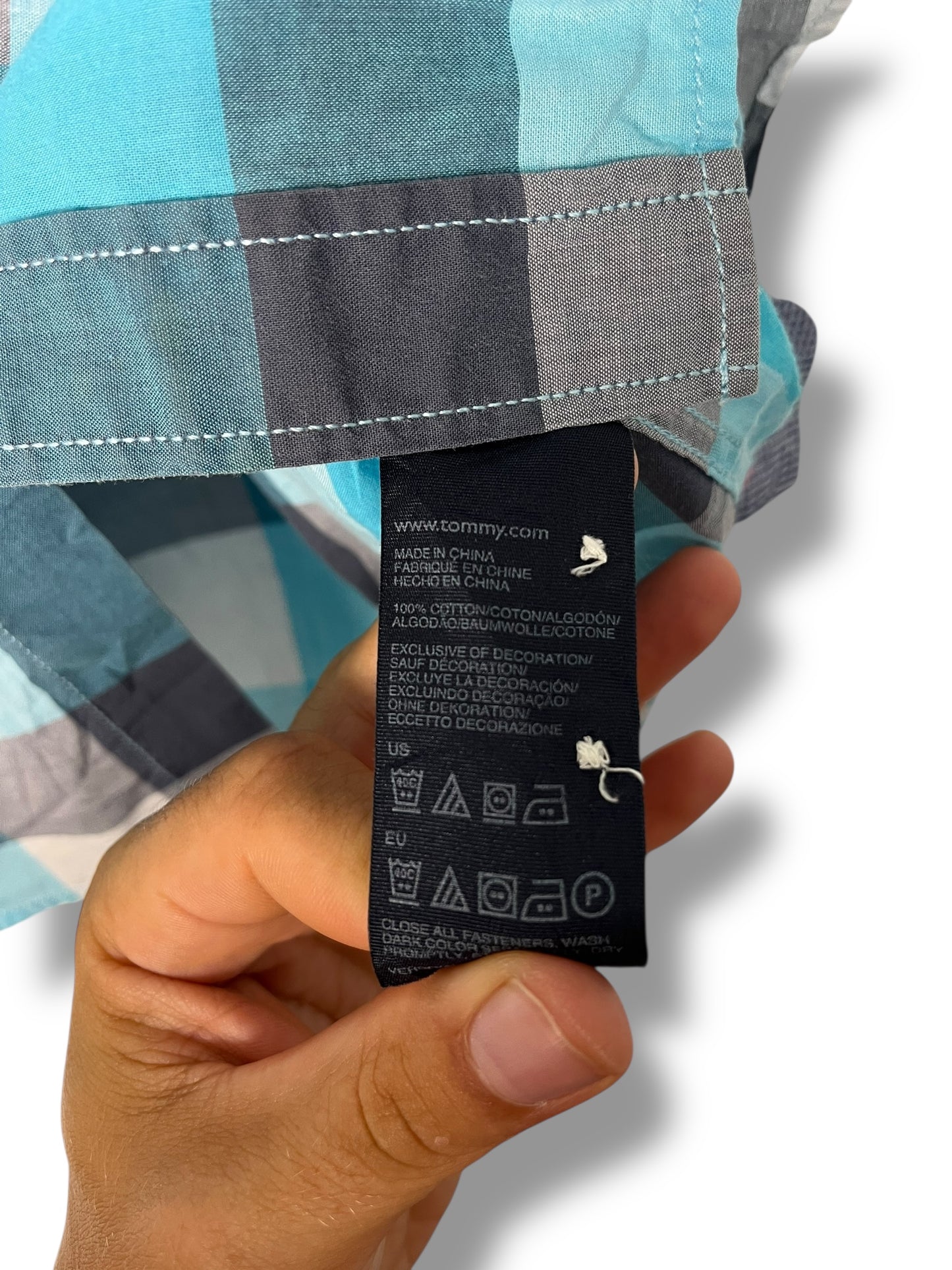 Tommy Hilfiger Checkered Shirt Blue Size L