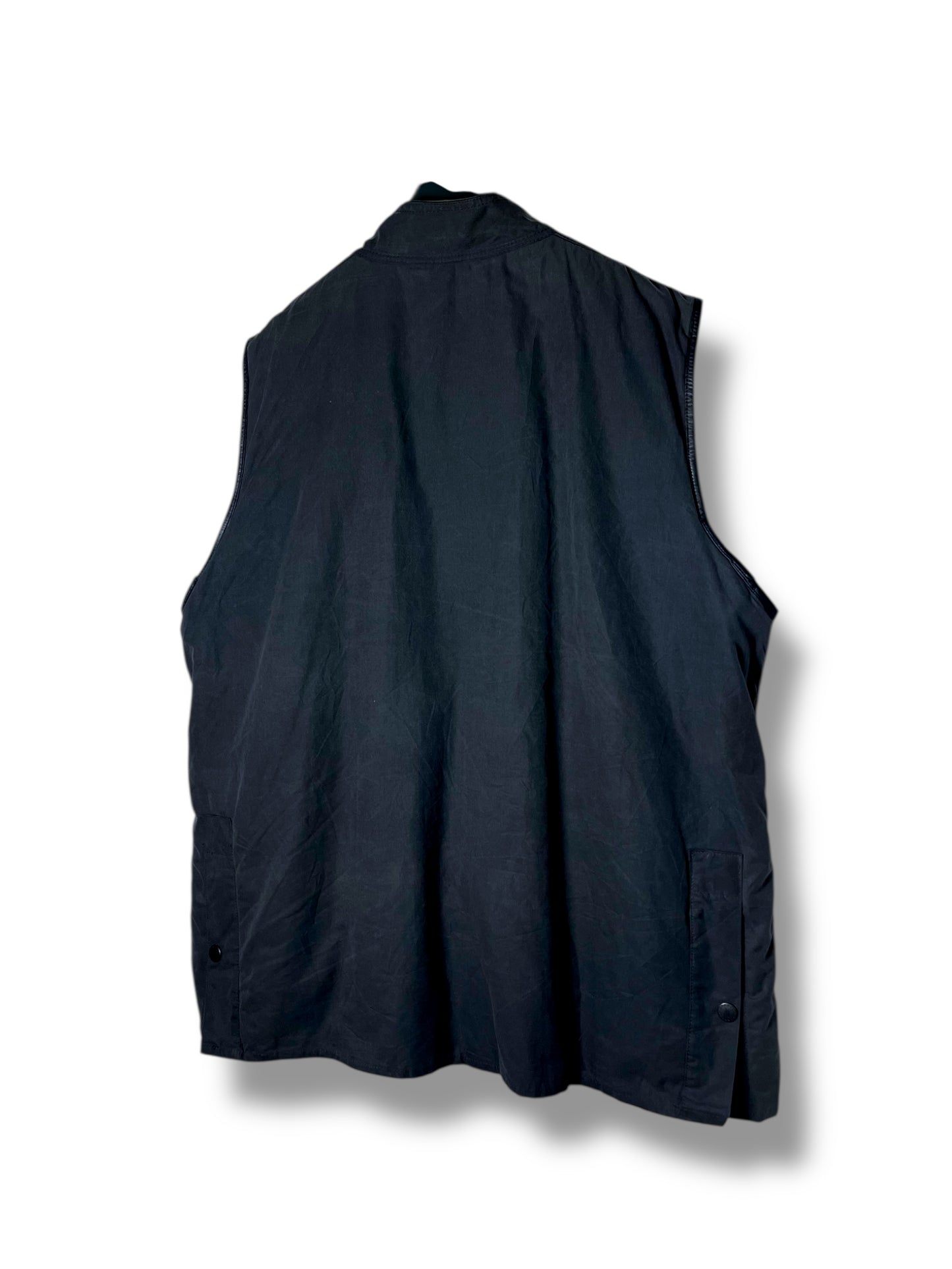 Barbour Westmorland Waxed Gilet (Navy Blue) – Size XXL (1993)