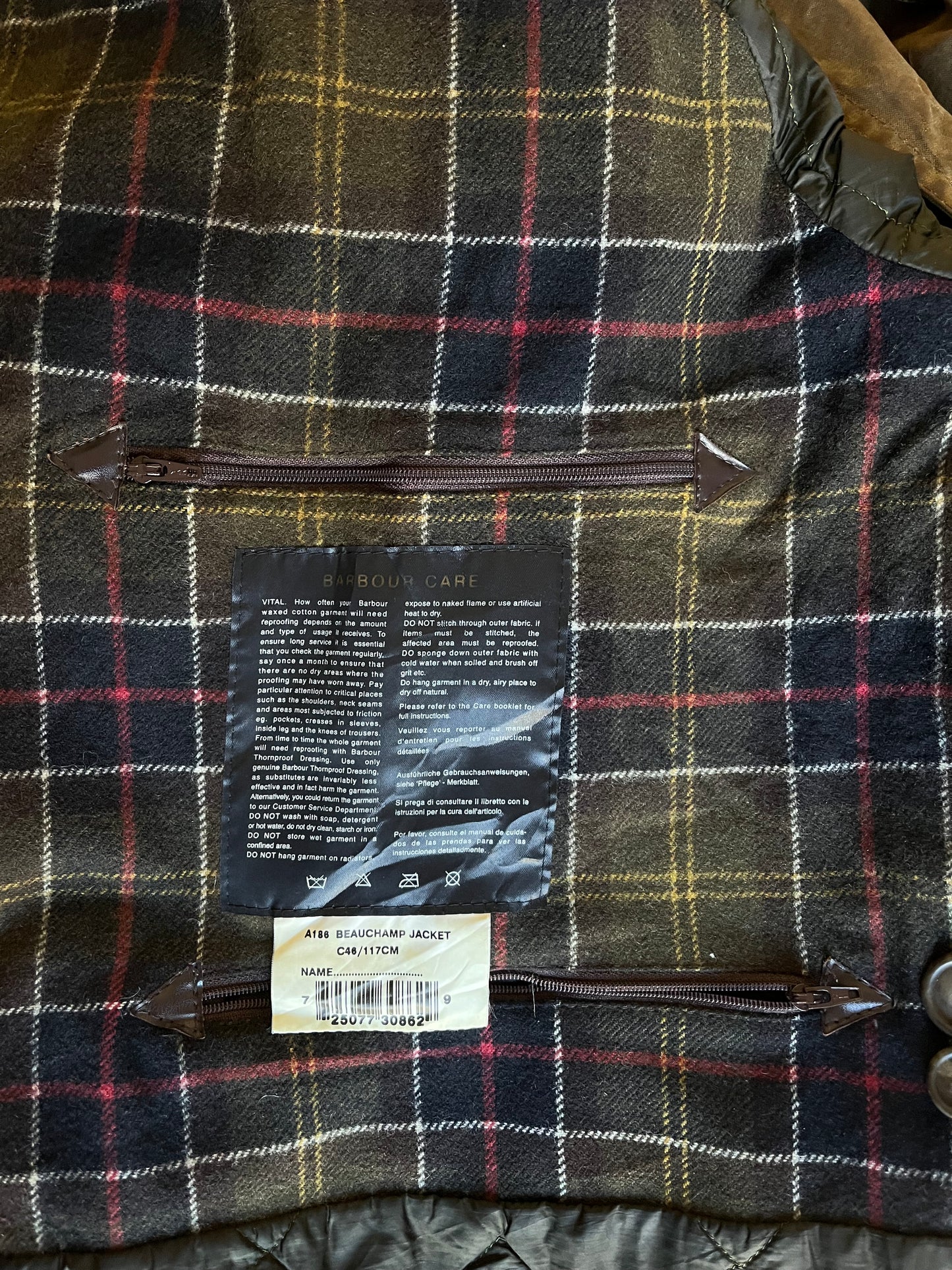 Barbour Beauchamp Jacket C46 Sandstone Vintage 2000s