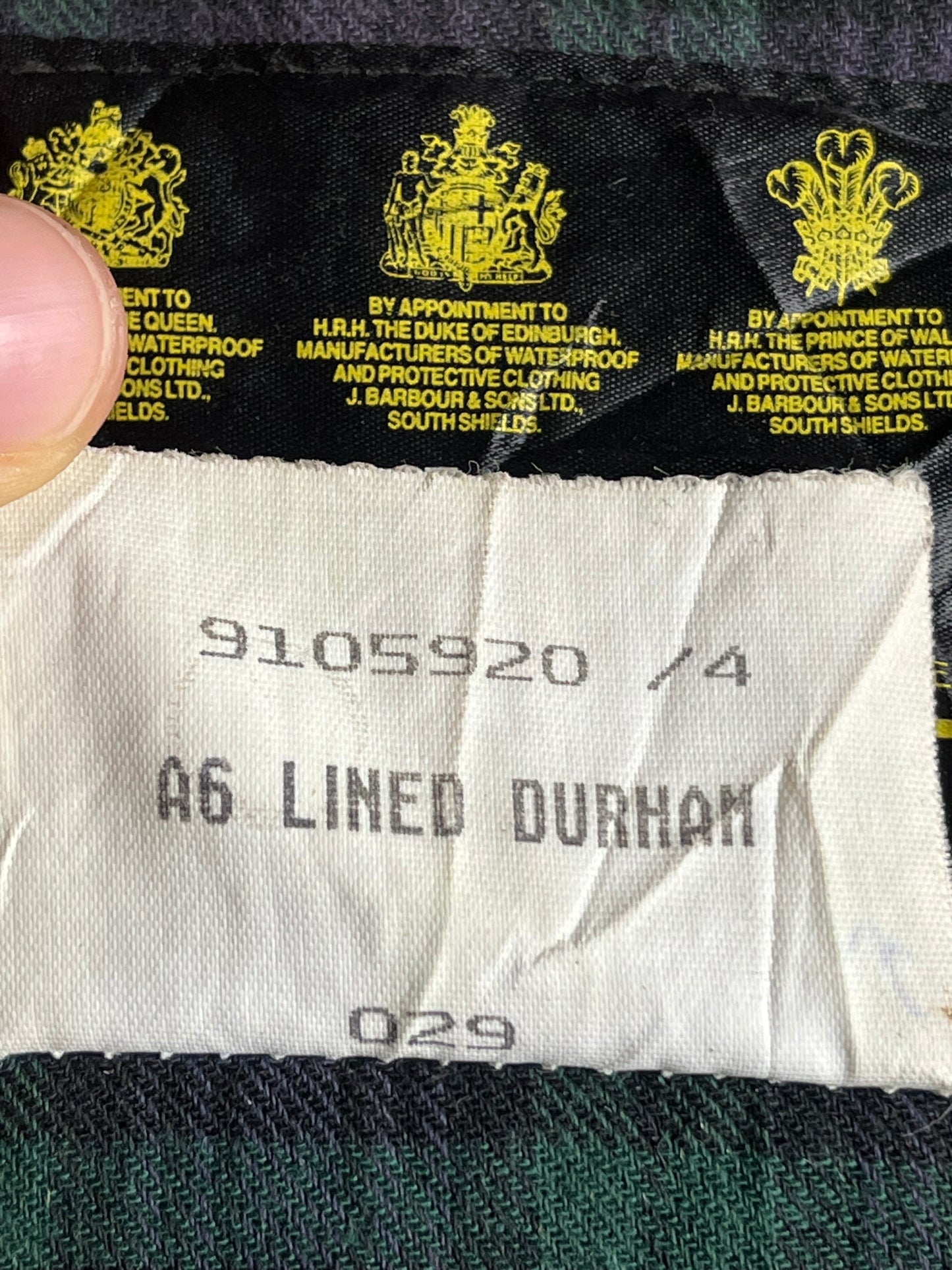 Barbour Durham Jacket 1991 – C40 – Blue Navy – Vintage Original