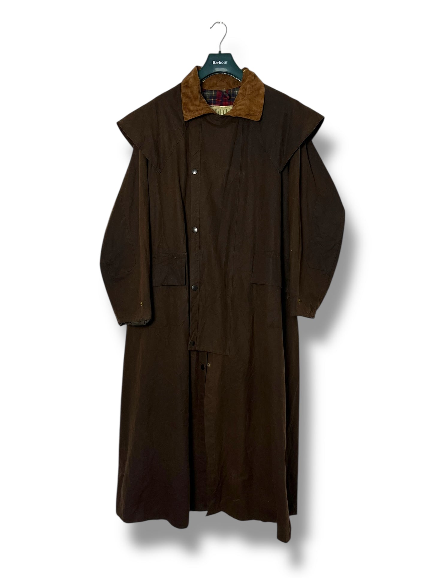 Backhouse Riding Coat – “Driza-Bone Style” – Dark Brown – Large (1990s)