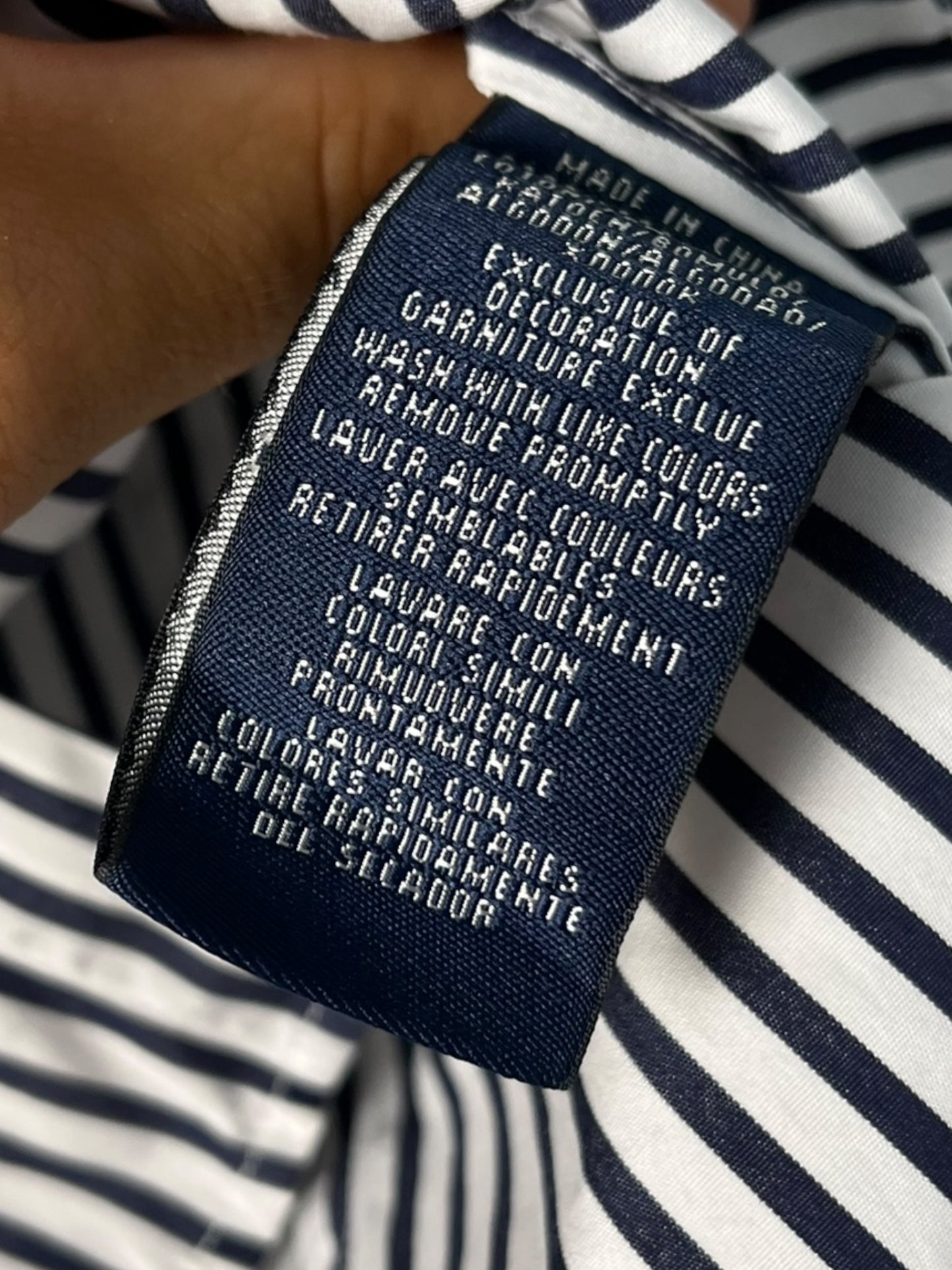 Ralph Lauren Sport Edition Women’s Striped Shirt Black/White – Size M