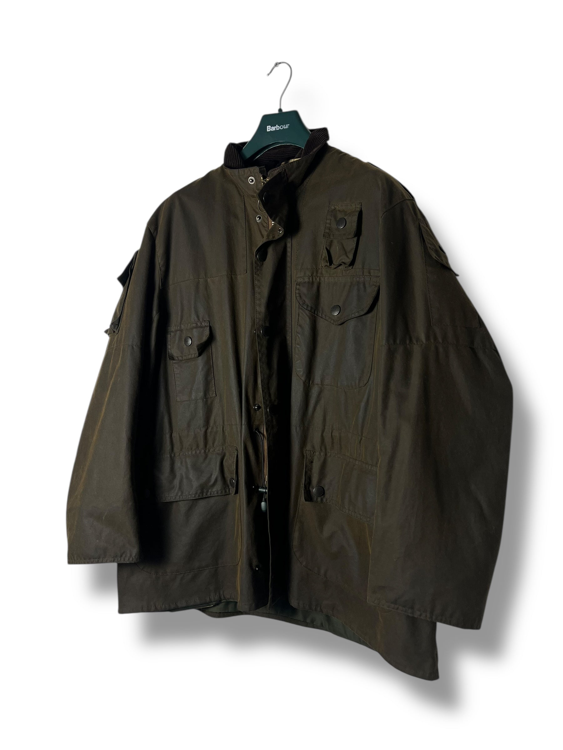 Rare Barbour Cowen Commando Jacket – Olive Brown – C46 XXL – Draps