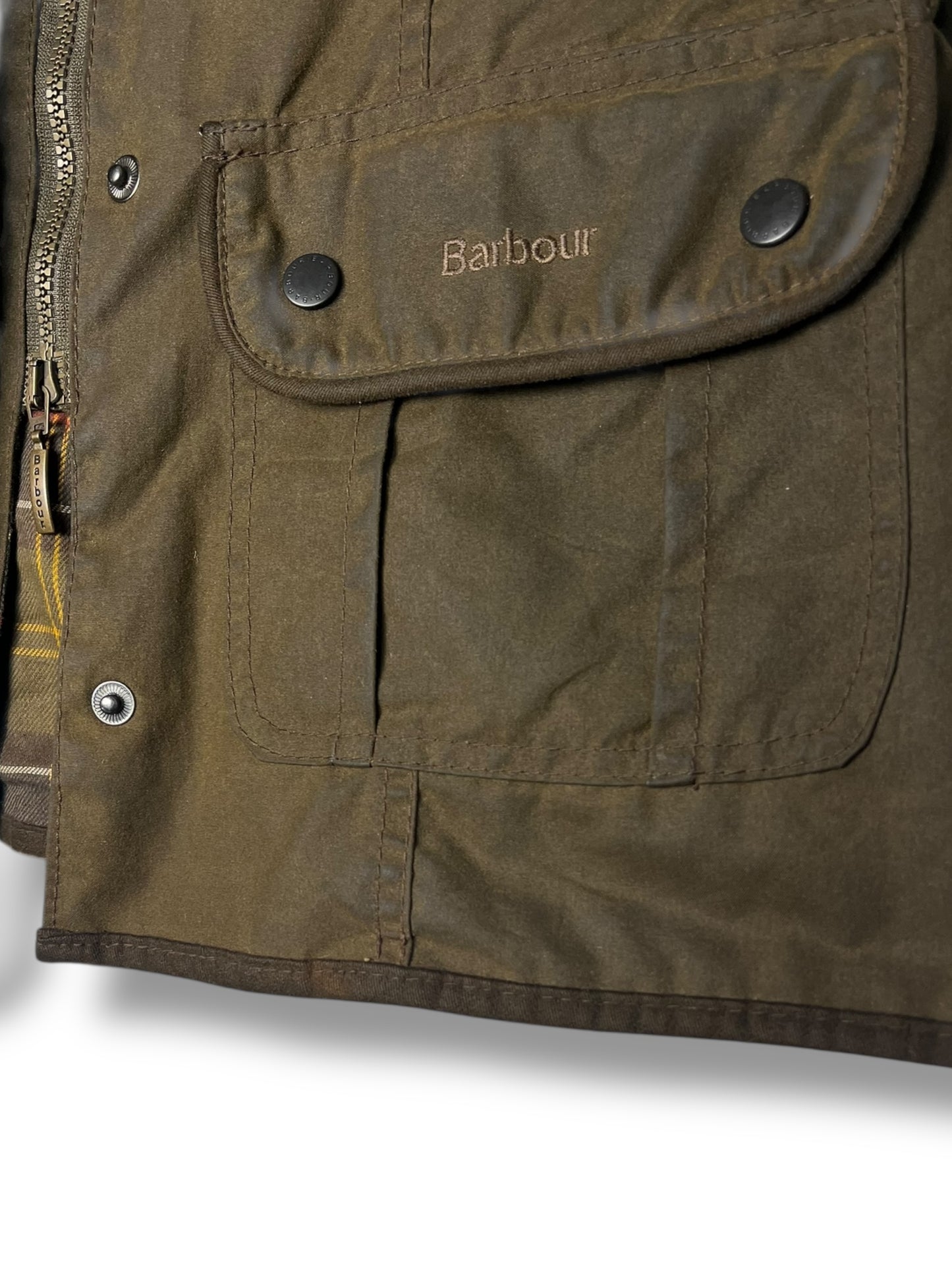 Barbour Utility Ladies UK14 Vintage Olive 2000s – Waxed Cotton Jacket