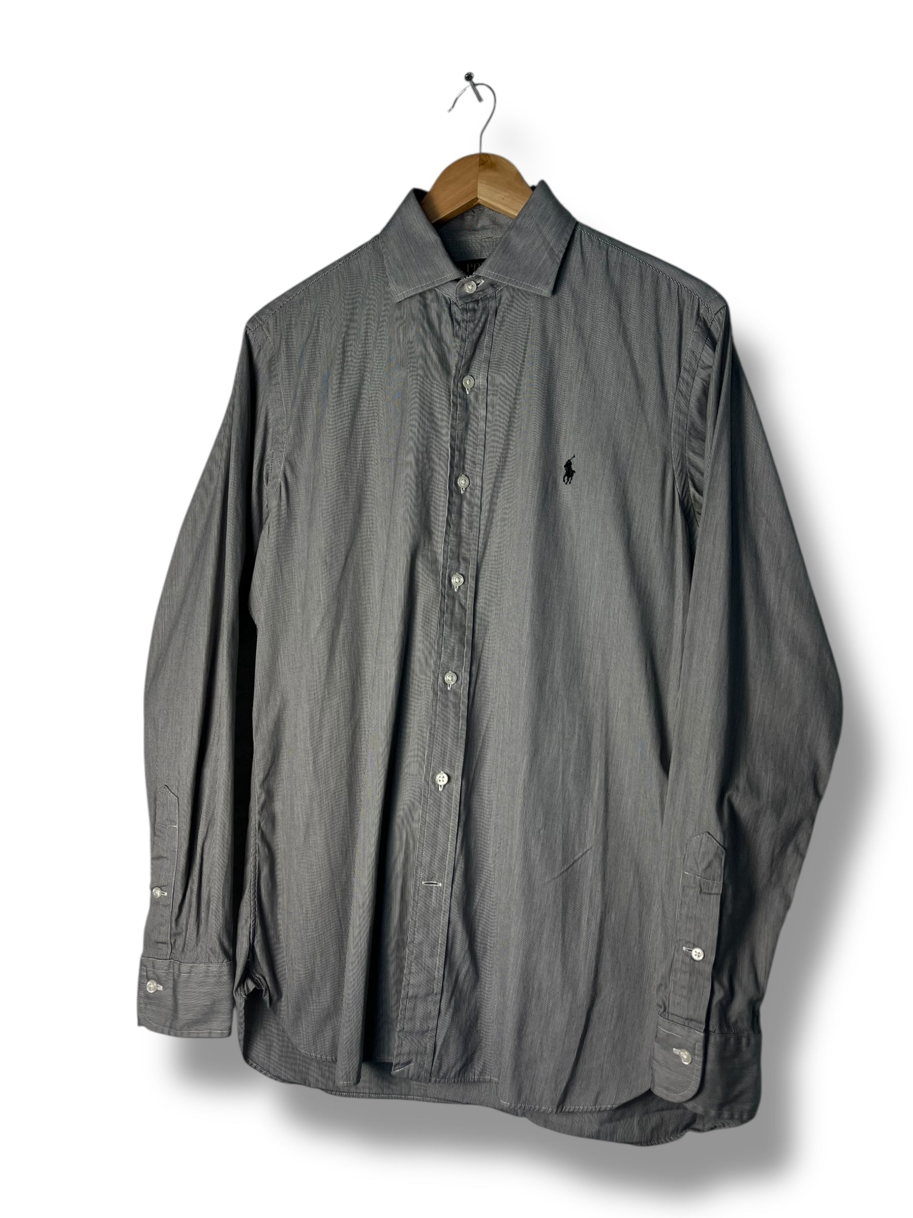Polo Ralph Lauren Shirt Dark Grey Black Pony Logo Size 39 Draps Barcelona Polo Ralph Lauren Shirt Dark Grey Black Pony Logo Size 39 Draps Barcelona