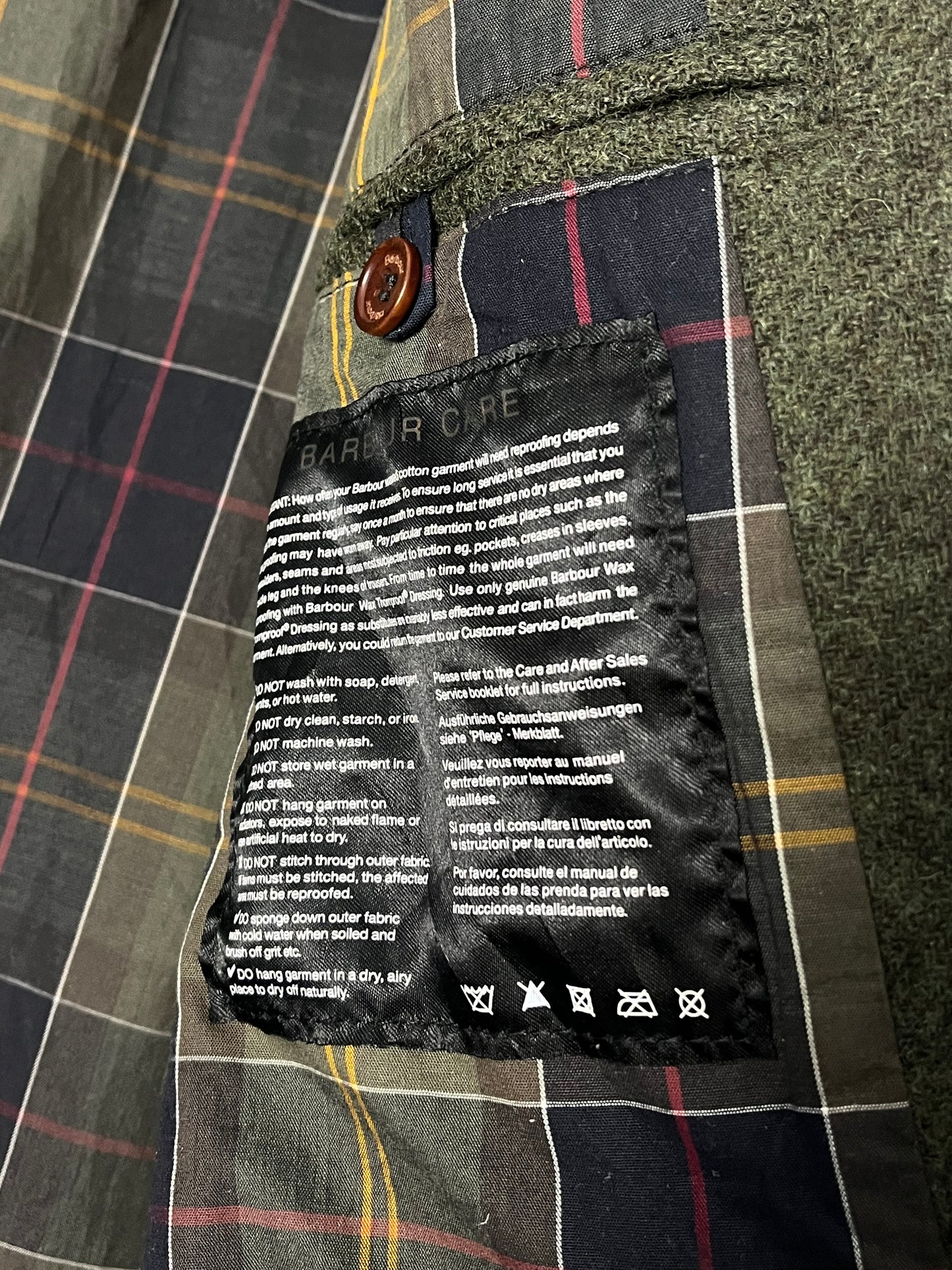 Barbour Commander Dept. (B) – Waxed Cotton Blazer – XL – Dark Olive