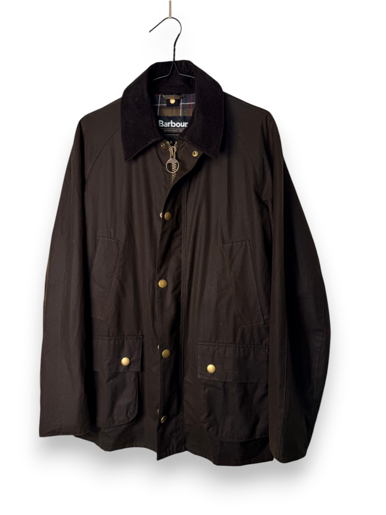 Barbour Ashby Olive Wax Jacket M Modern Made in England Brand New