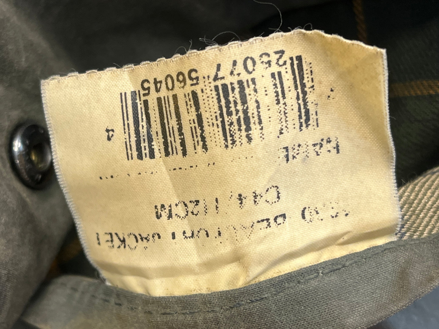 Barbour Beaufort C44 Sage Green 2000 Waxed Jacket Made England