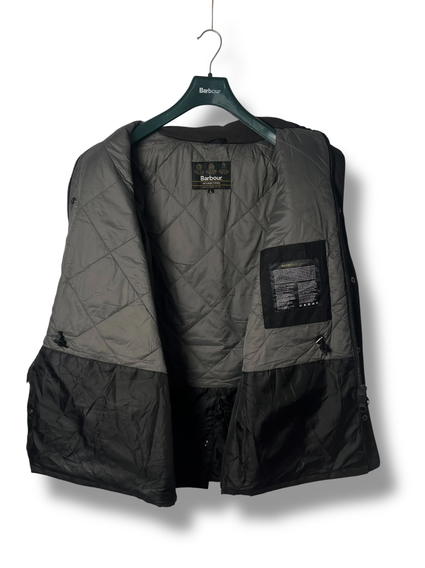 Barbour Onyx Wax Jacket Black L Field Jacket International Waxed Cotton