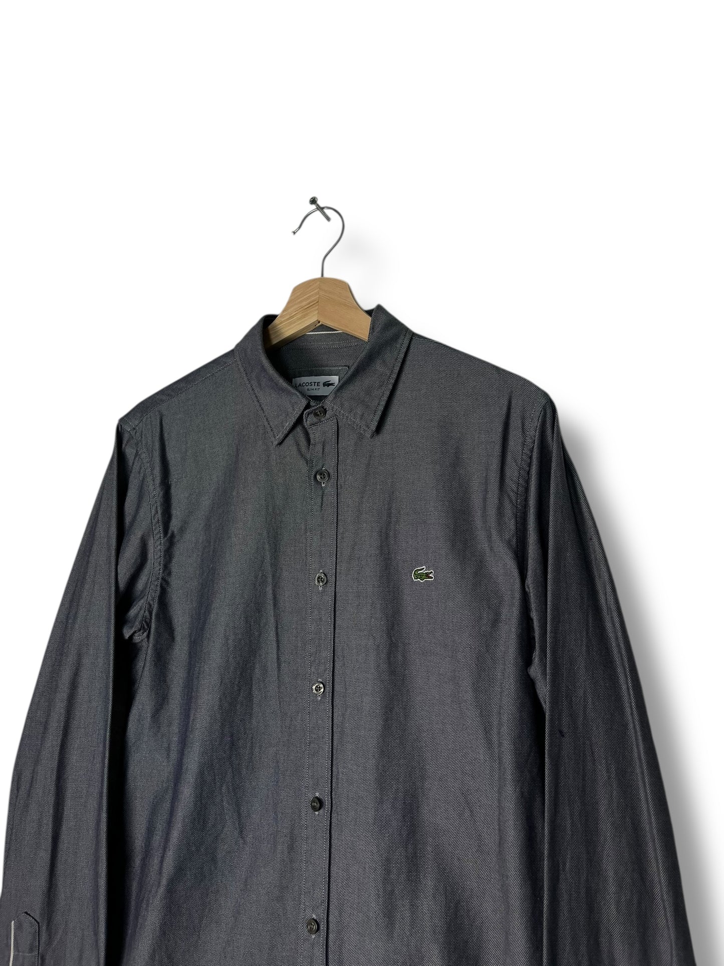 Lacoste Grey Slim Fit Shirt Size 39 (S/M)