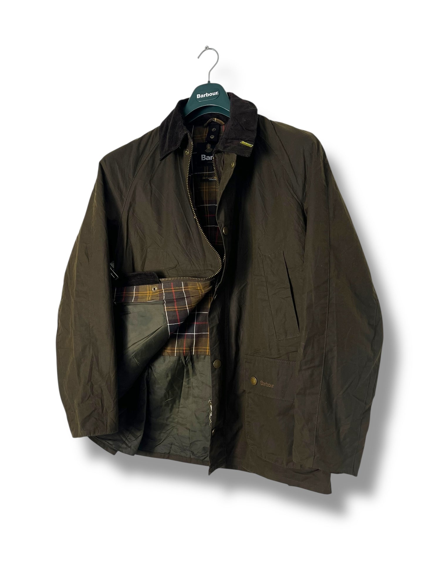 Barbour Ashby Wax Jacket – Dark Olive (Medium)