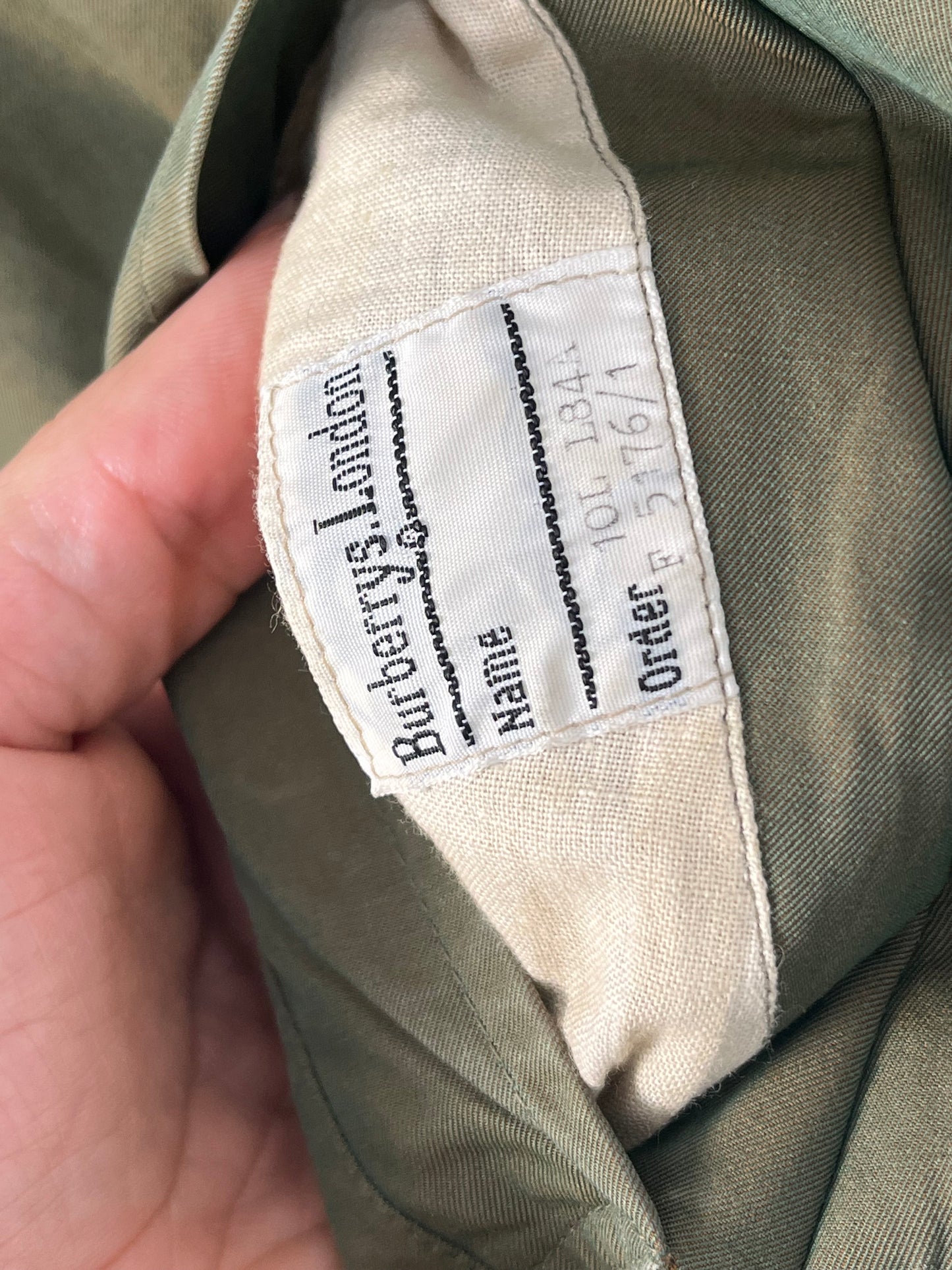 Rare Burberry Trench Coat – UK 10 Lightreactive green