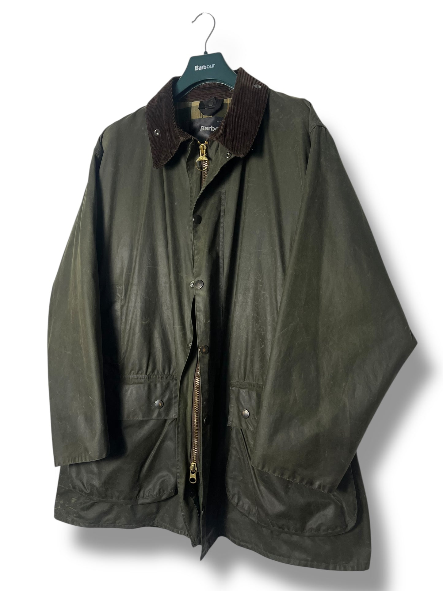 Barbour Border Wax Jacket C52 – Sage Green – 2000s