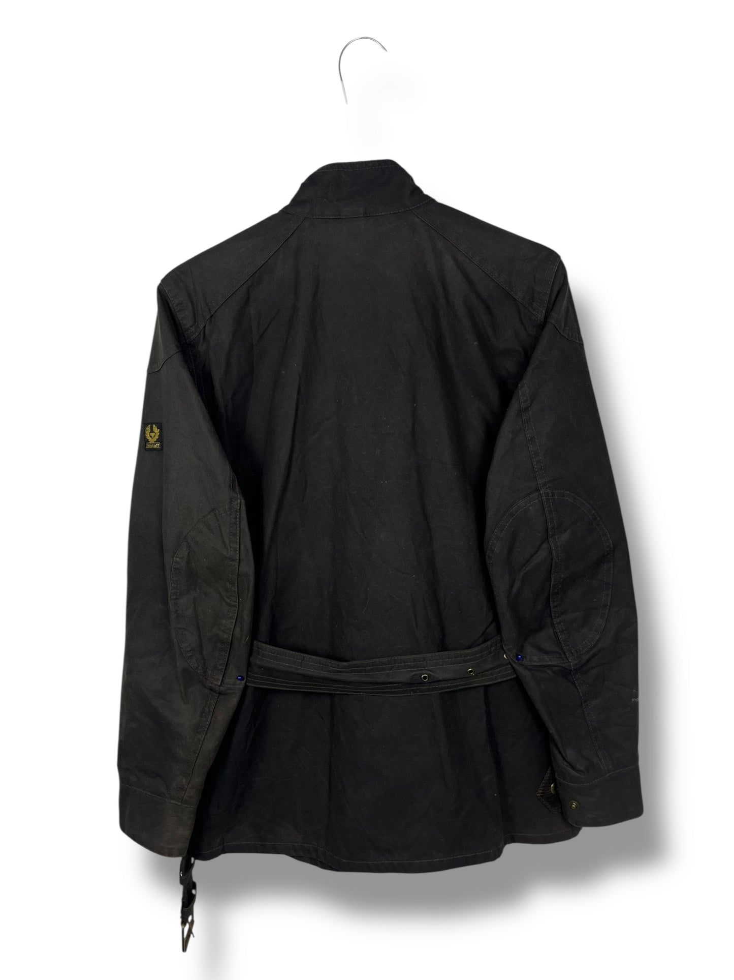 Lady Belstaff Waxed Cotton Biker Jacket – Black – Size 40 (Fits S)