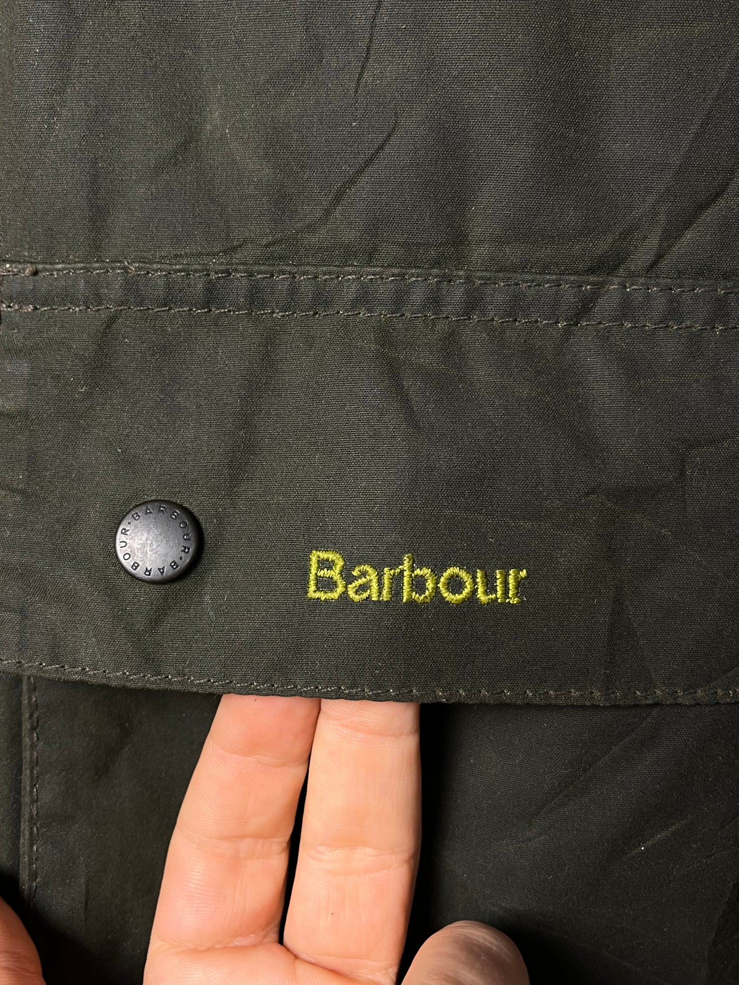 Barbour Retail Frazer Wax Jacket Sage Green M YKK 4 Pockets
