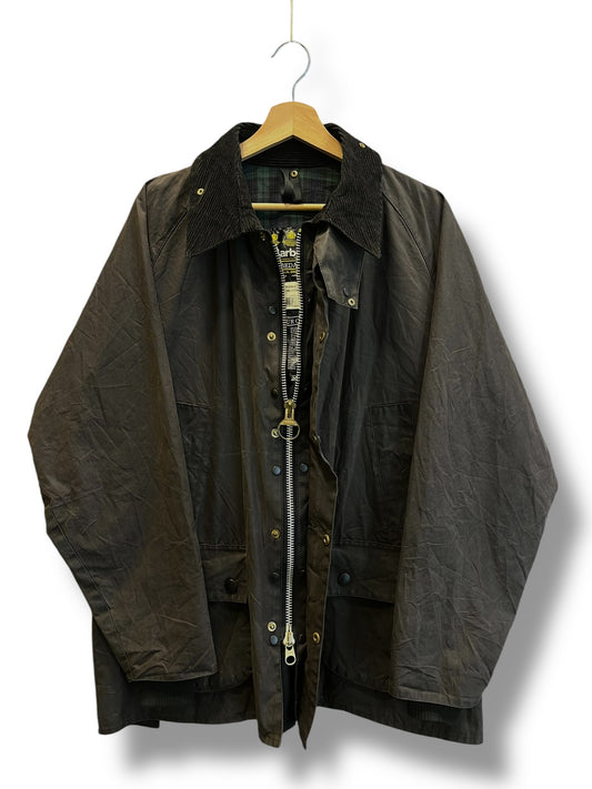 Barbour Bedale C46 Black Waxed Jacket 2000 Black Watch Tartan