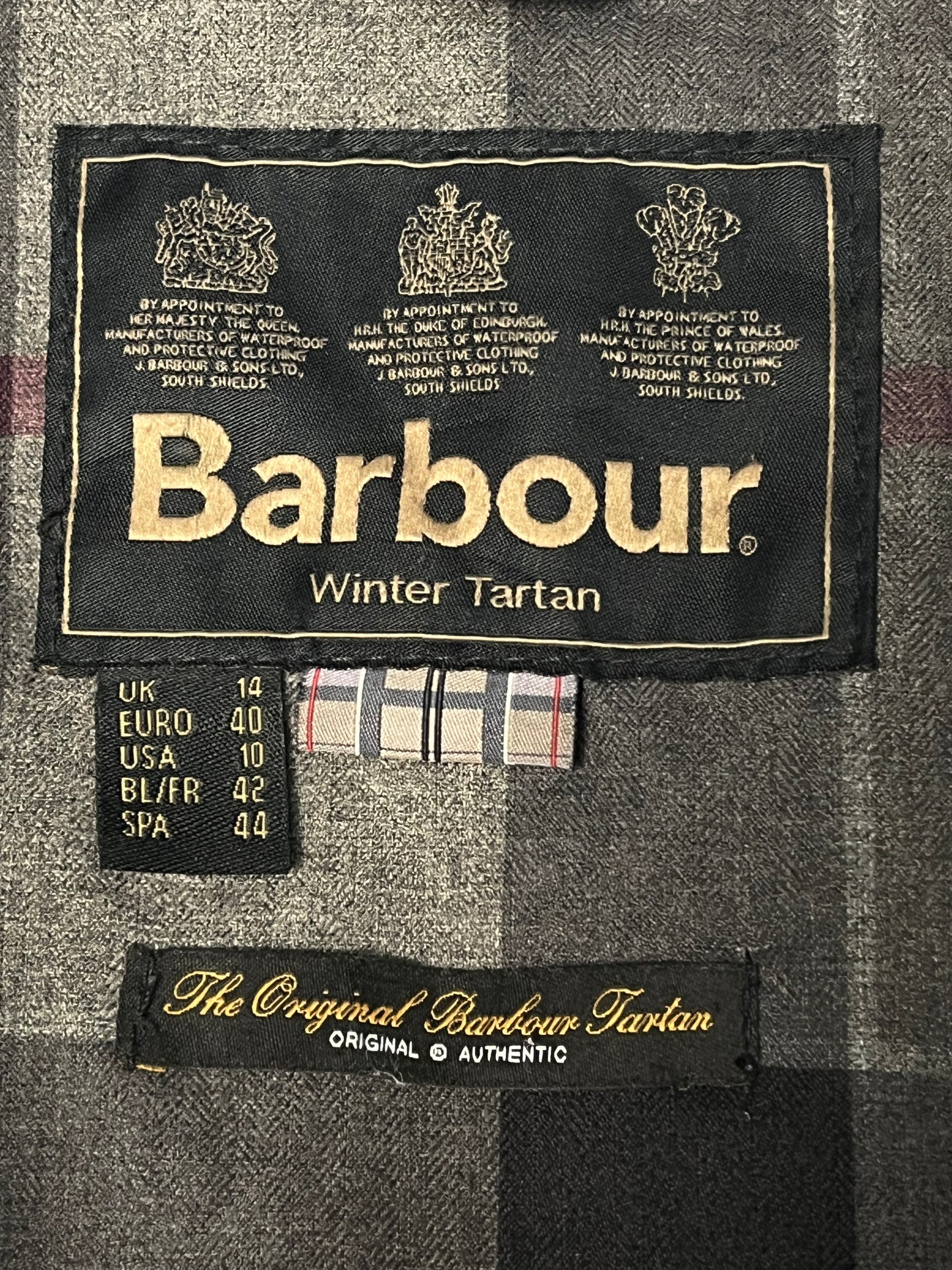 Barbour Portlethan Wax Jacket Navy Blue UK14 Long Coat Women