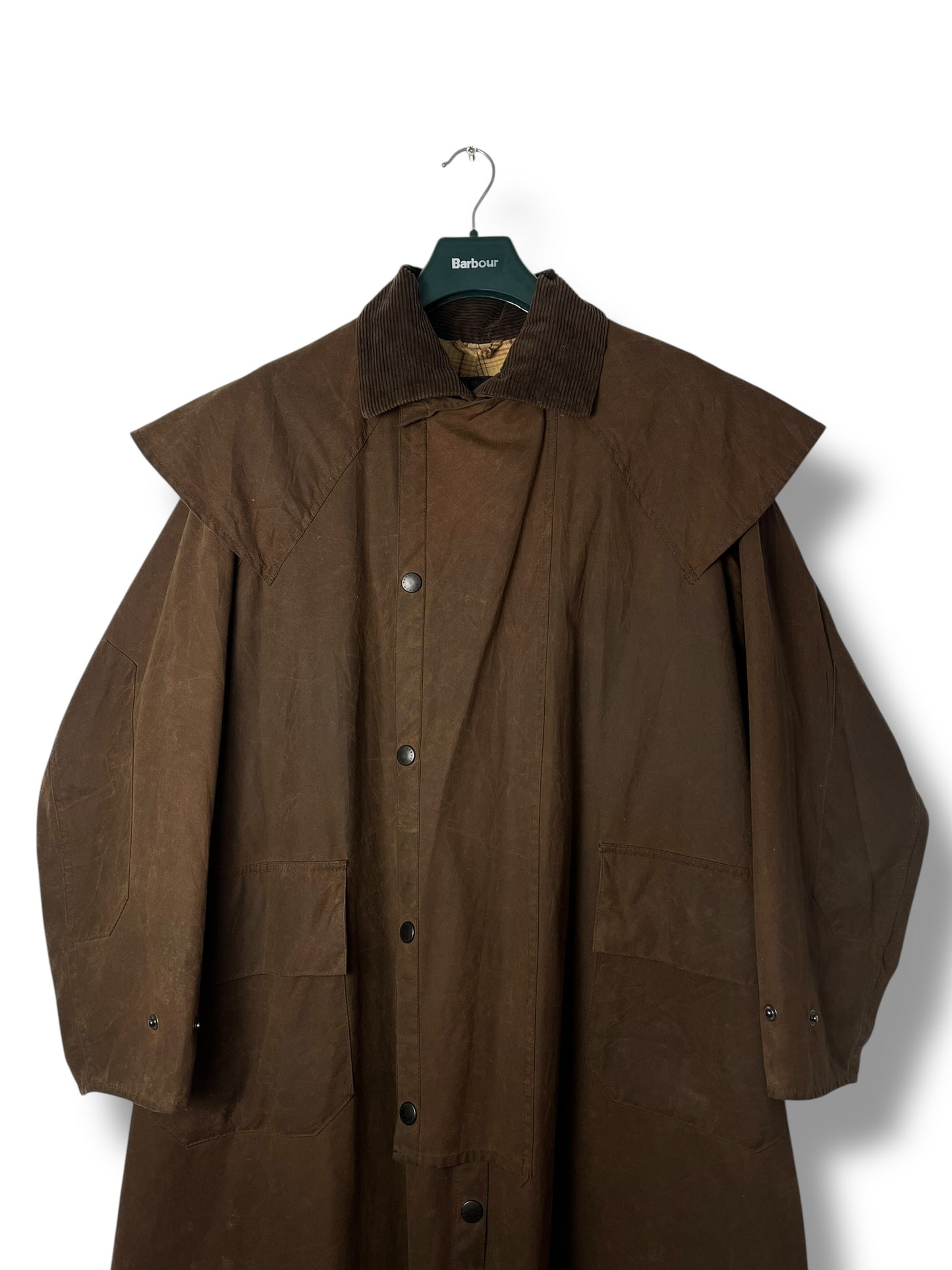 Barbour Stockman Waxed Coat – Brown – Size S