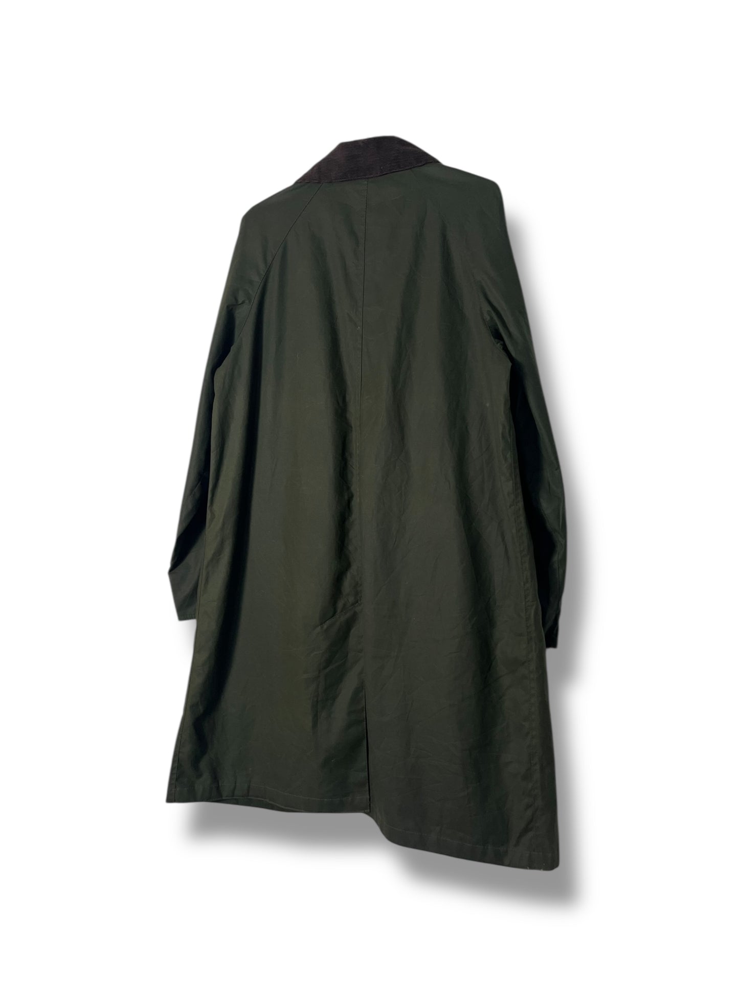 Barbour Newbury Sage Waxed Cotton Coat – UK 12