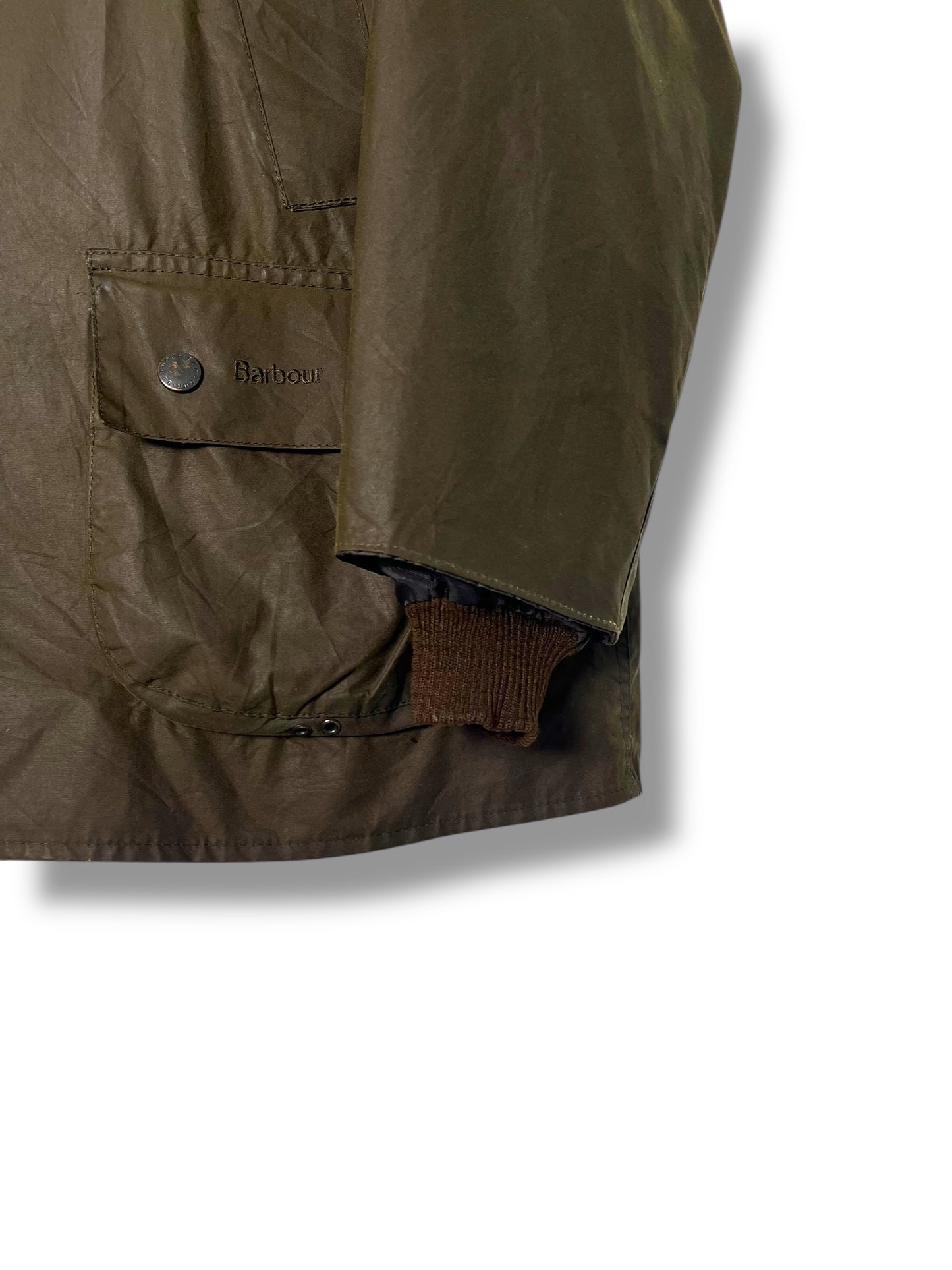Barbour Bedale Classic C44 Olive Waxed Jacket – 2000 Vintage