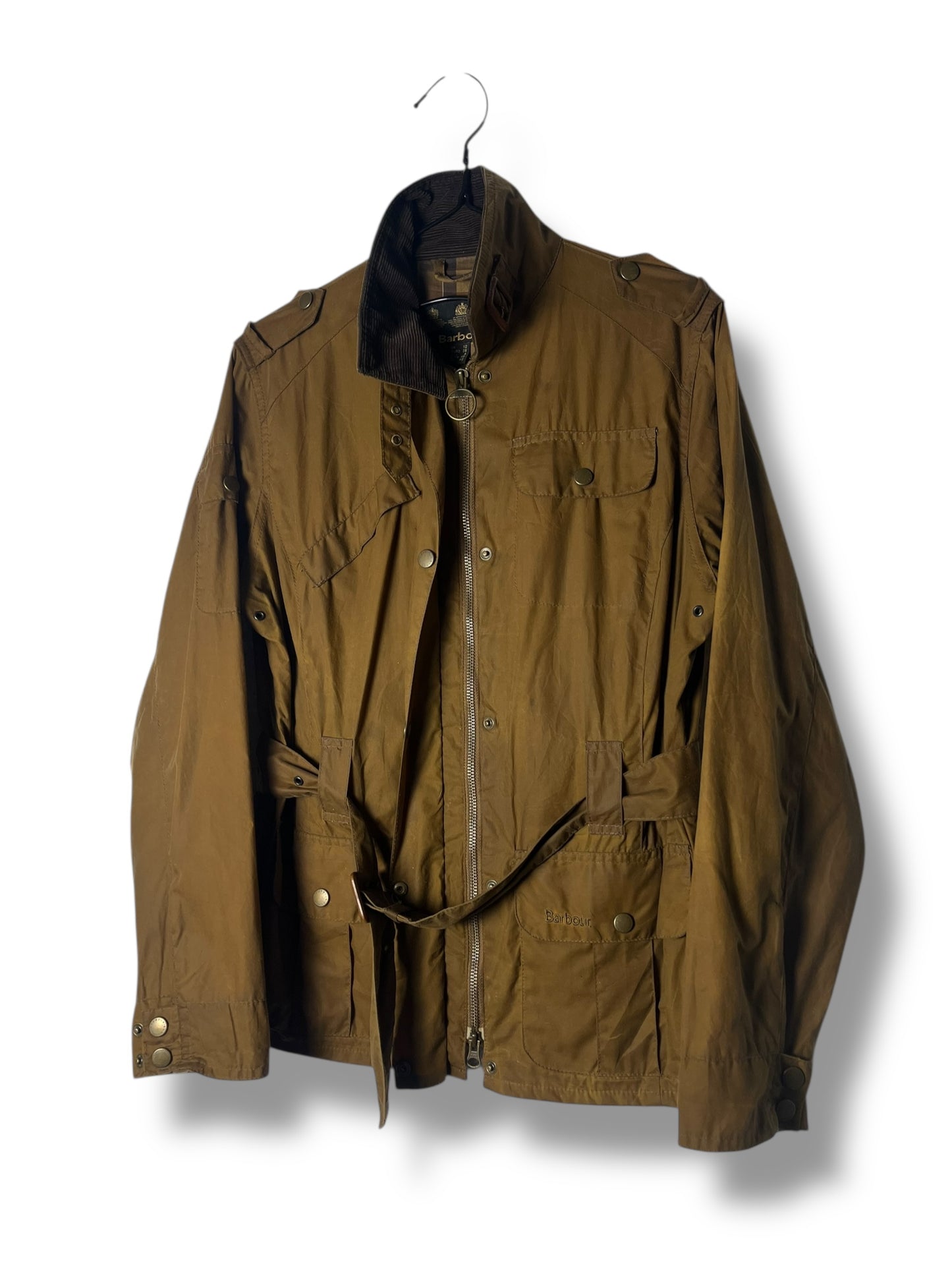 Barbour Amelia Flyweight Wax Jacket – Sandstone – UK 12