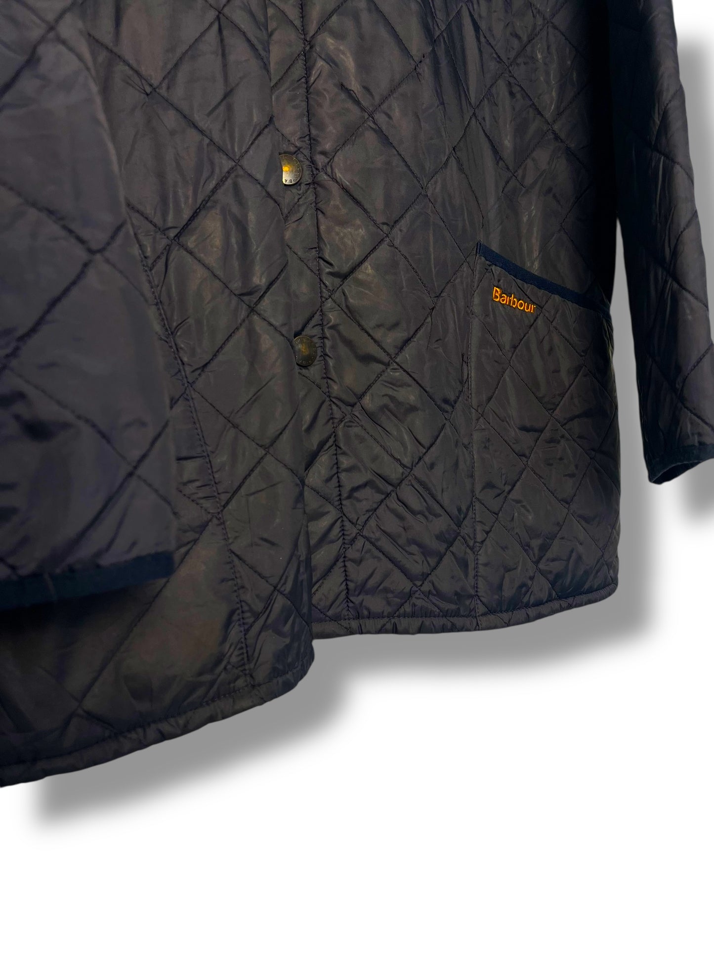 Barbour Liddesdale Quilted Jacket Navy XL Vintage
