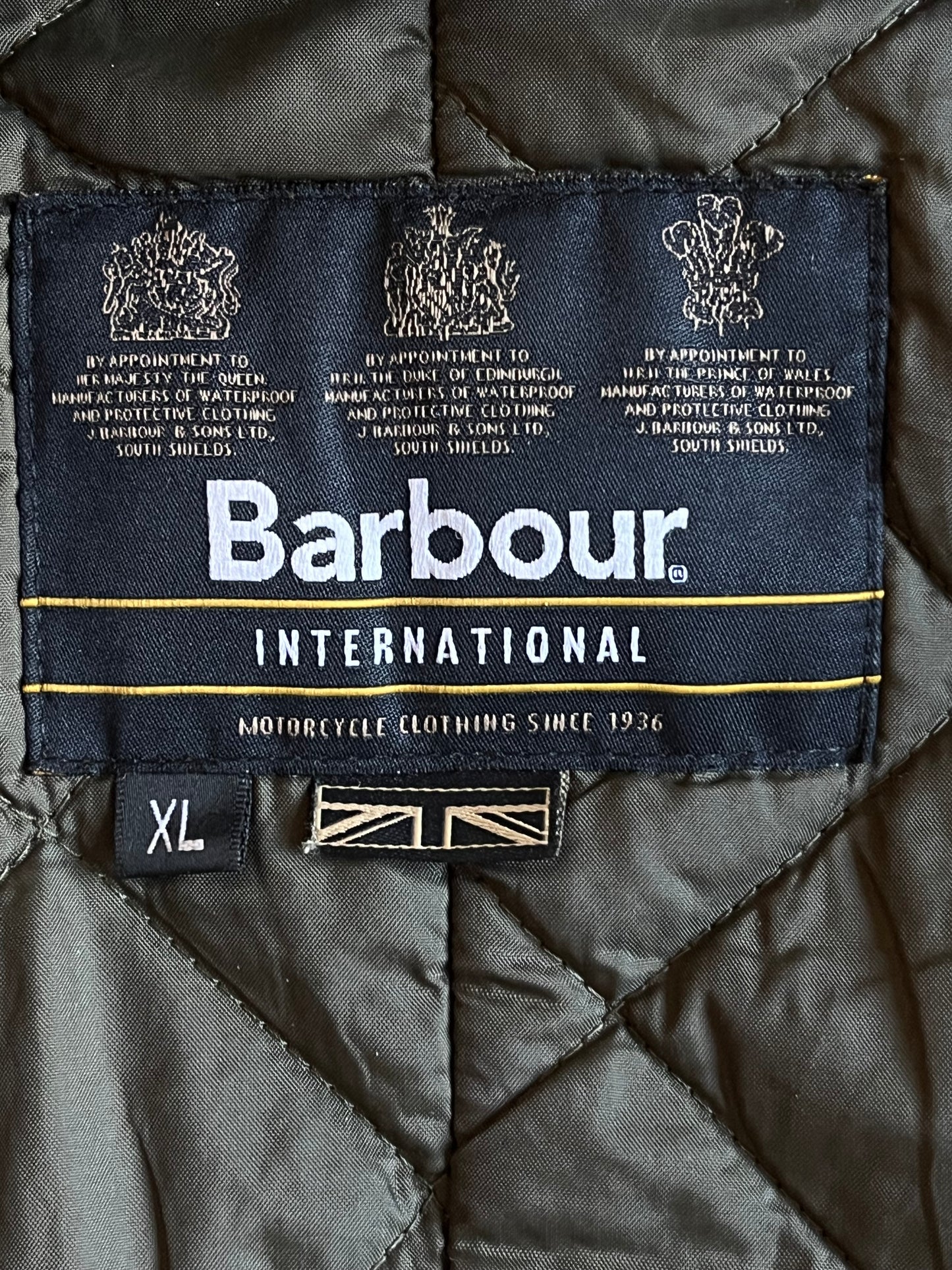Barbour International Duke Wax Jacket – XL – Military Green
