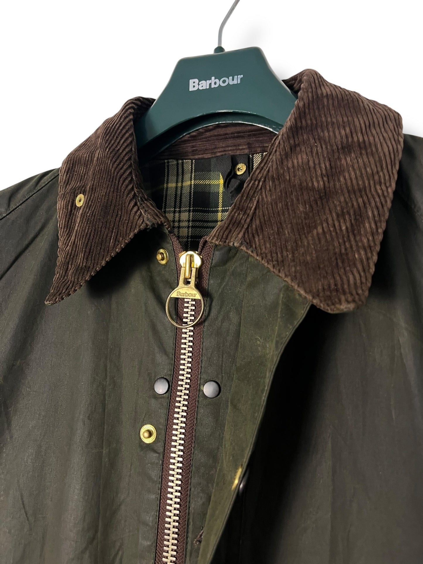 Barbour Beaufort Wax Jacket C42 Vintage Olive 1992