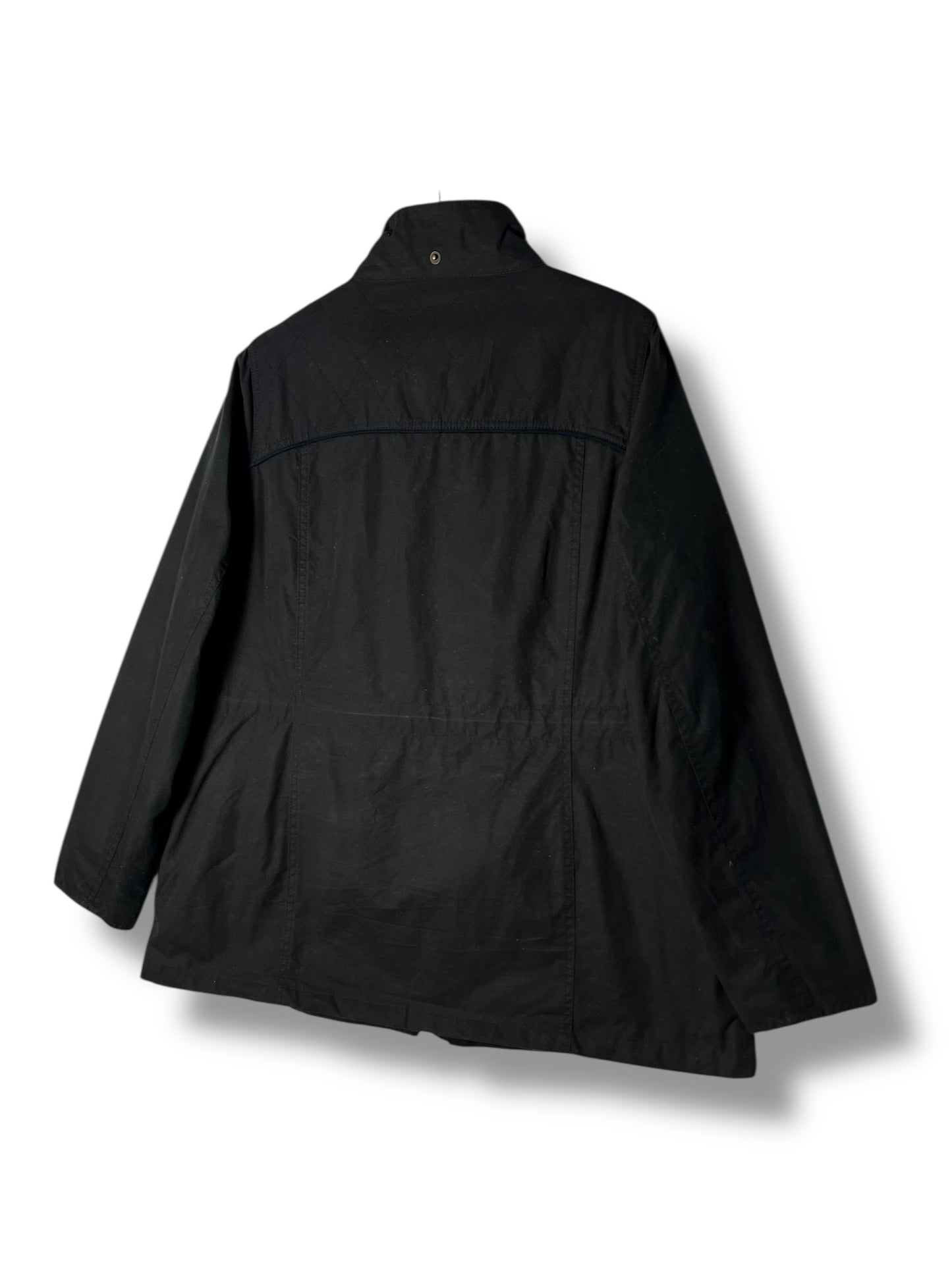 Barbour Aenium Wax Jacket – Navy Blue – UK 18 (Women)