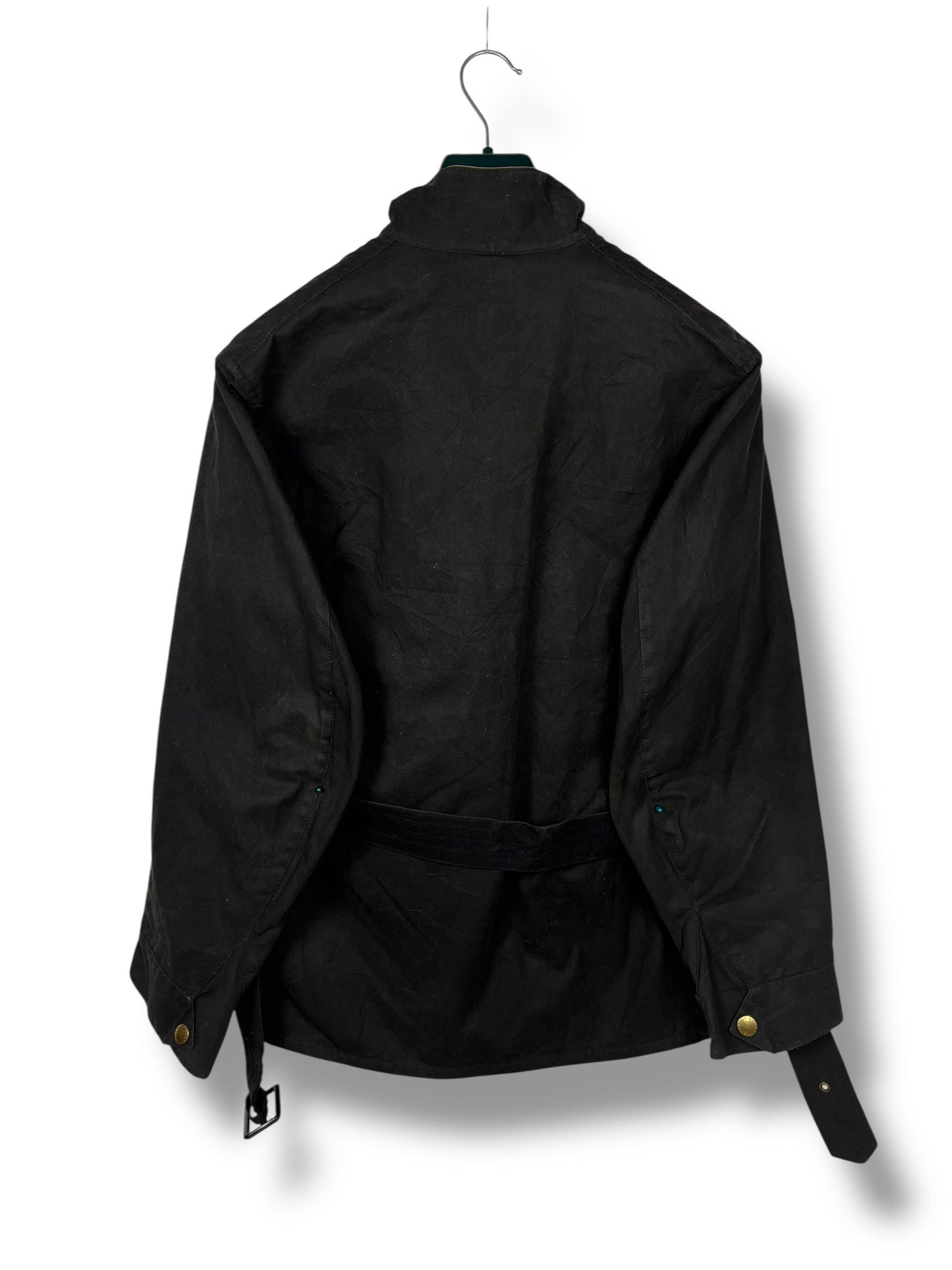 Barbour International Wax Jacket – Black – C34 (Small) – Draps