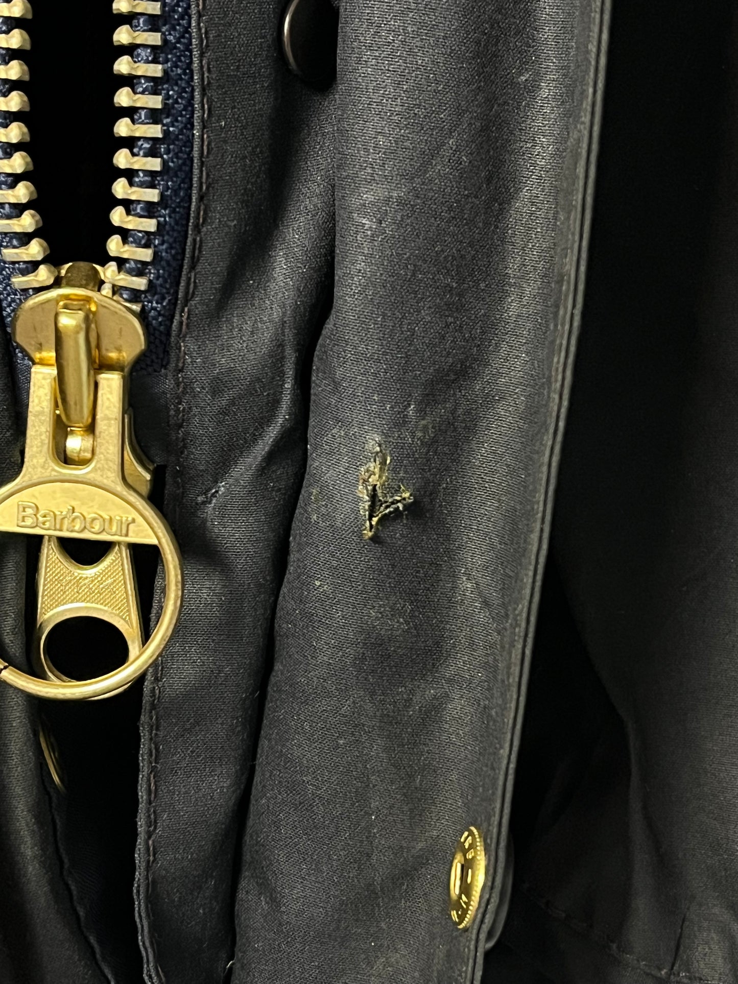 Barbour Border Wax Jacket Blue Navy C52/ XXL 1997