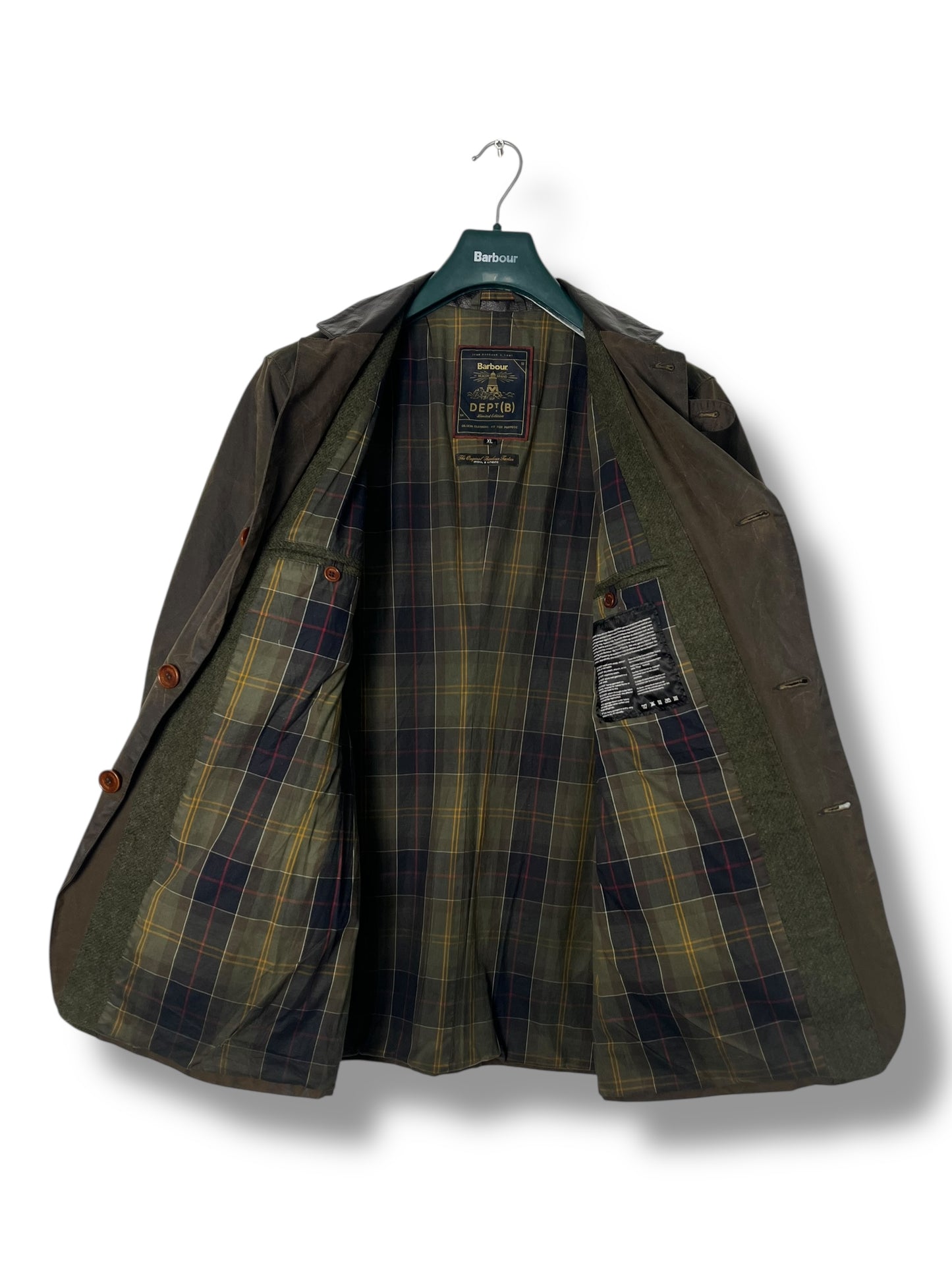 Barbour Commander Dept. (B) – Waxed Cotton Blazer – XL – Dark Olive