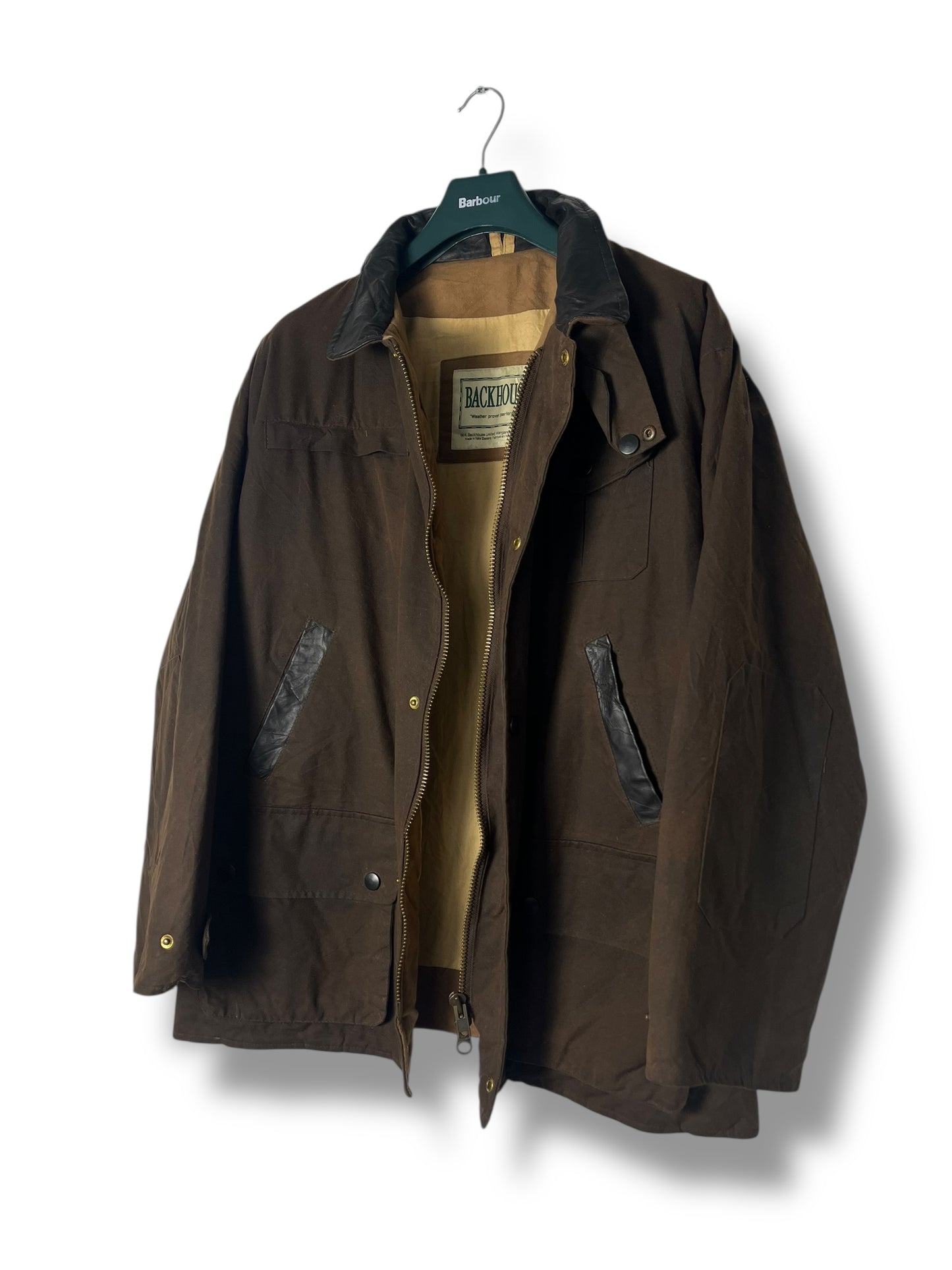 Backhouse Worker Waxed Cotton Jacket – XL – Brown