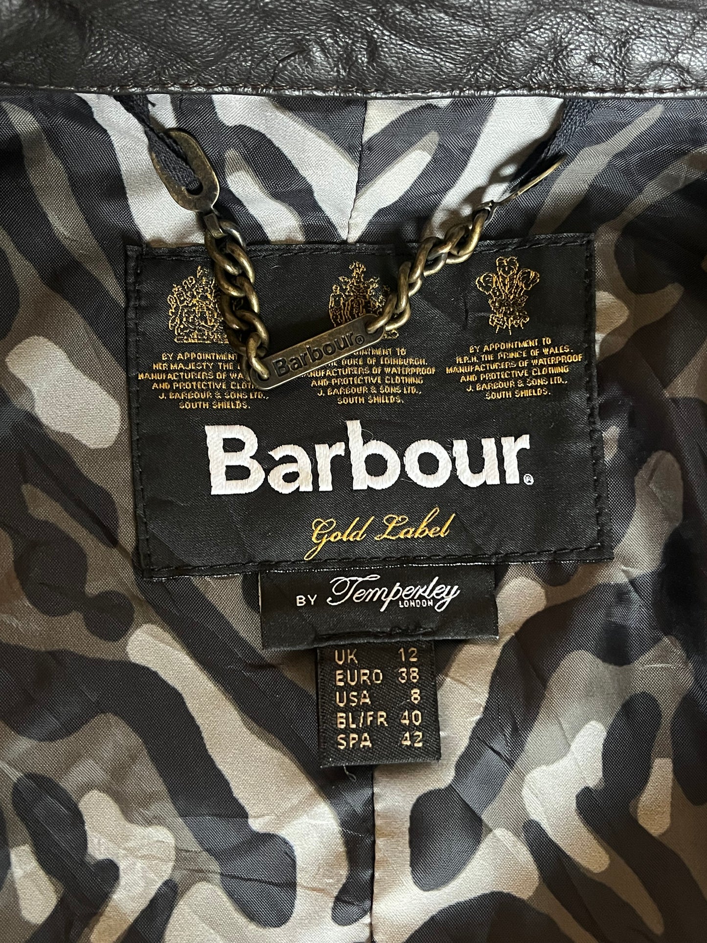 Barbour Buckinghamshire Wax Jacket – Olive & Leather (UK 12 / EU 40)