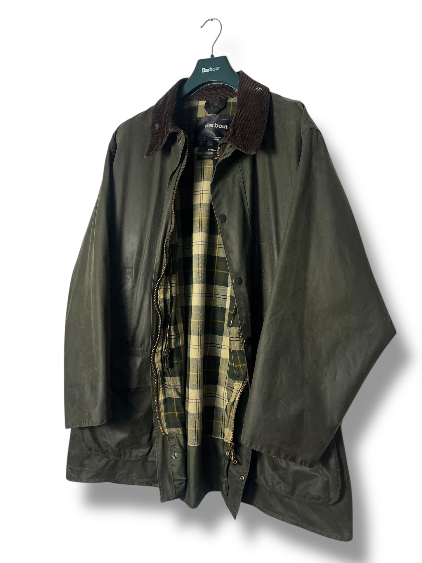 Barbour Border Wax Jacket C52 – Sage Green – 2000s
