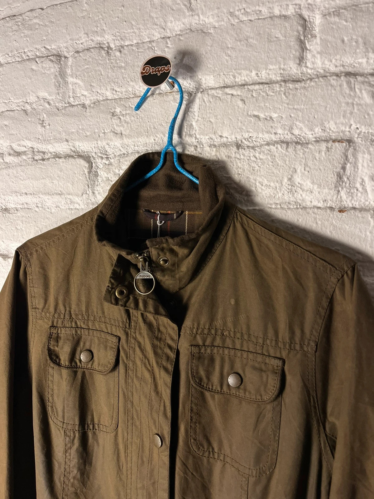 Chaqueta encerada con cinturón Barbour talla 16 Reino Unido verde oliva salvia 🫒