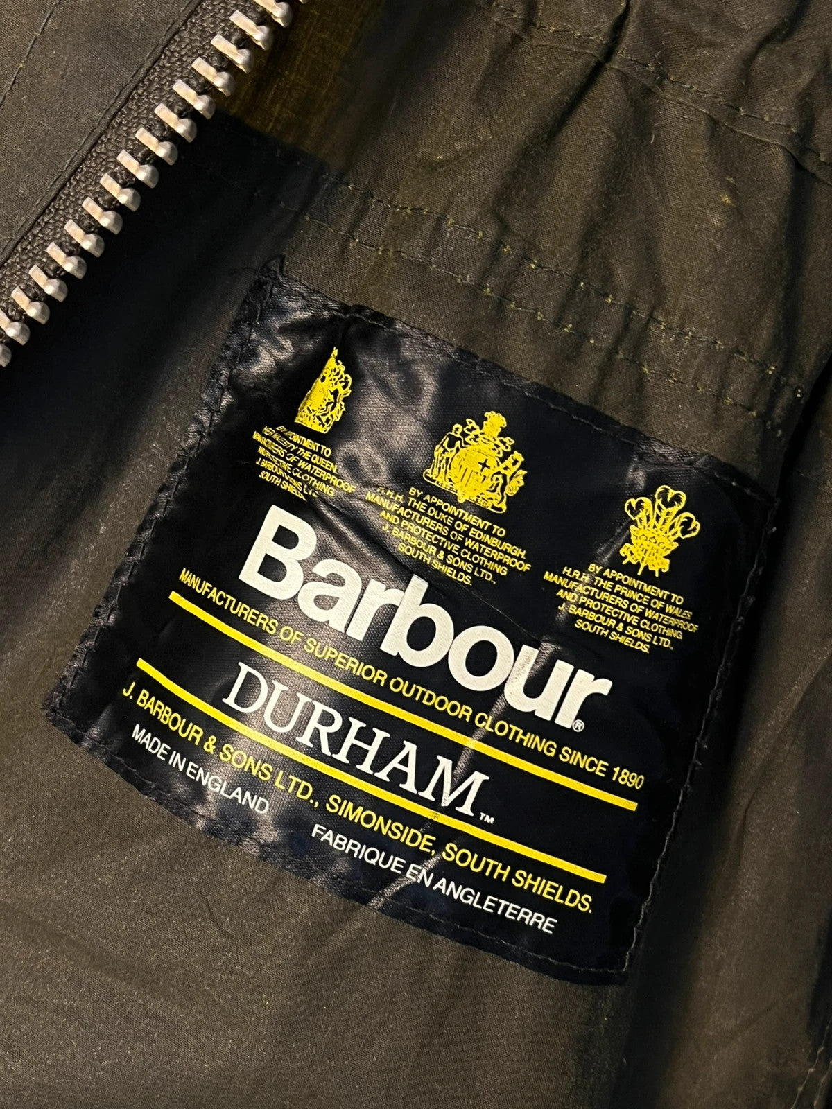 Barbour Unlined Durham – C44 – Green – Wax Jacket