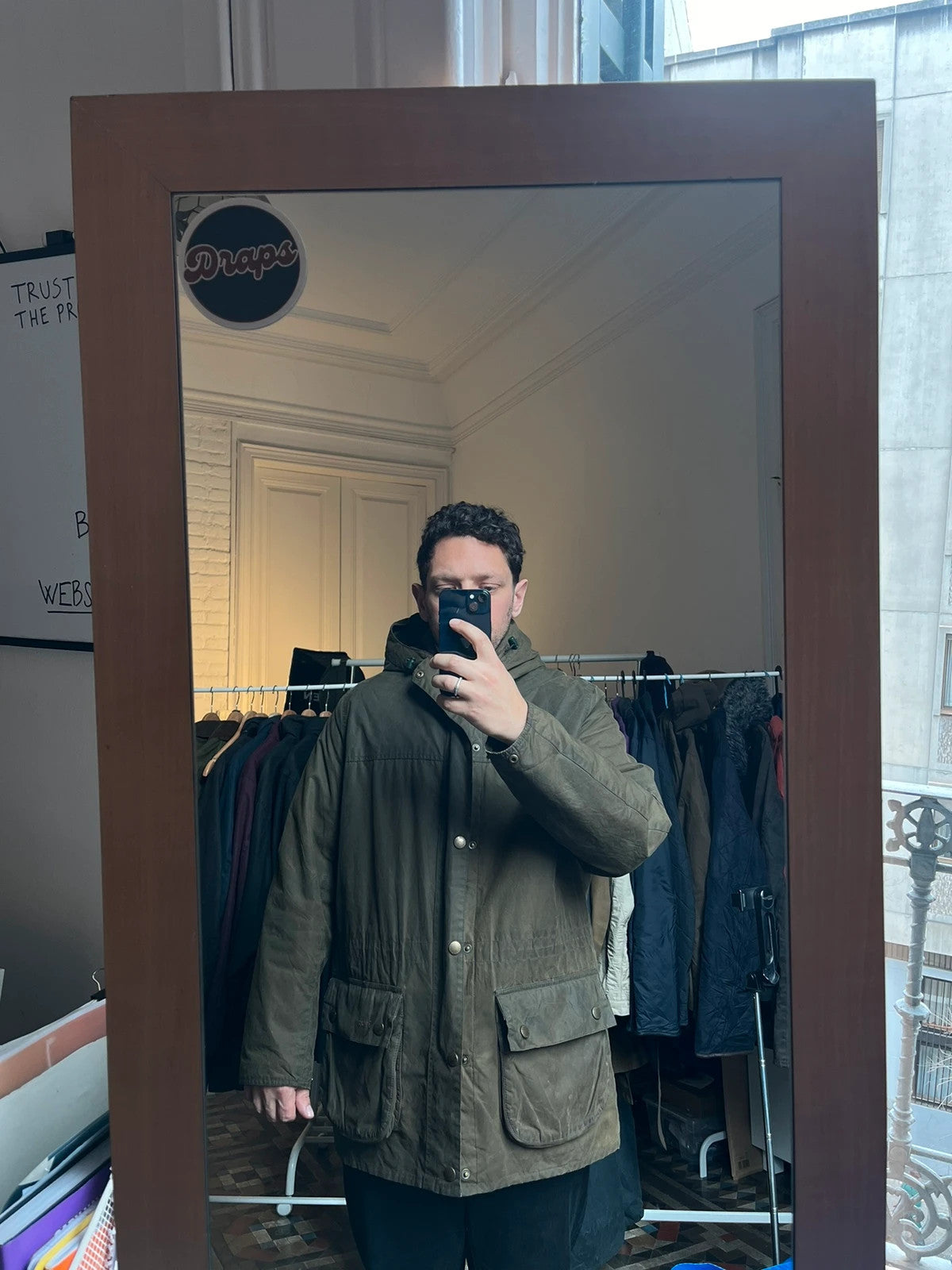 Barbour Winter Durham – L – Dark Green – Fully Lined Wax Jacket