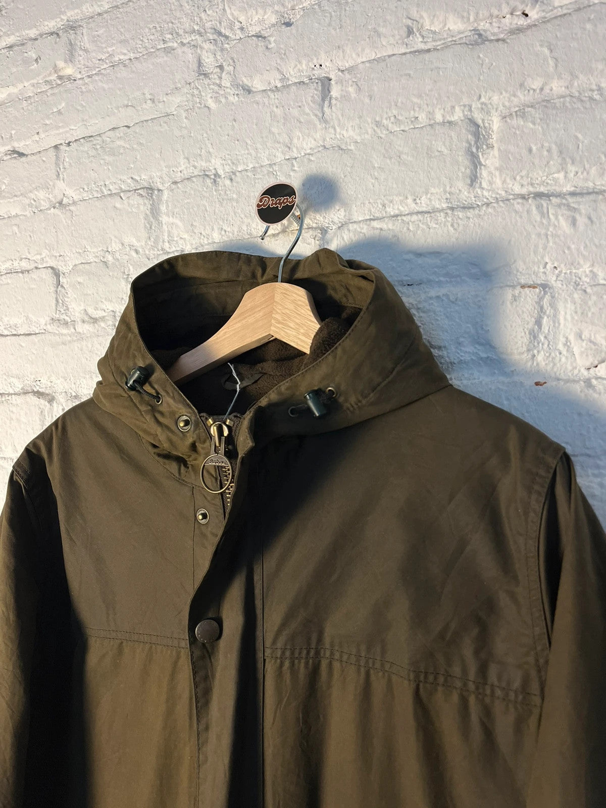 Chaqueta encerada Barbour Winter Durham – L – Verde oscuro – Forrada por completo