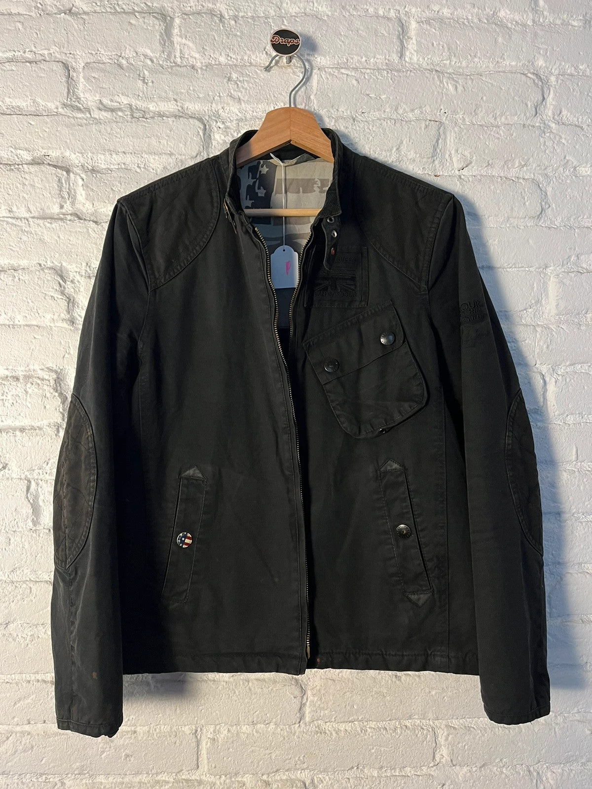 Barbour International Bonner wax Jacket – S, Black