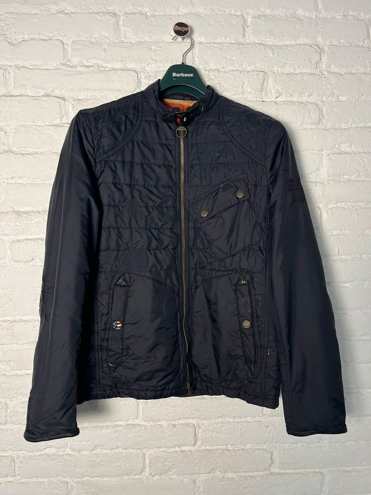 Barbour International Lee Quilt x Steve McQueen - Navy - Size L