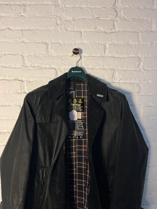 Barbour Trench Coat C38 Blue Navy – Rewaxed, 1990s.