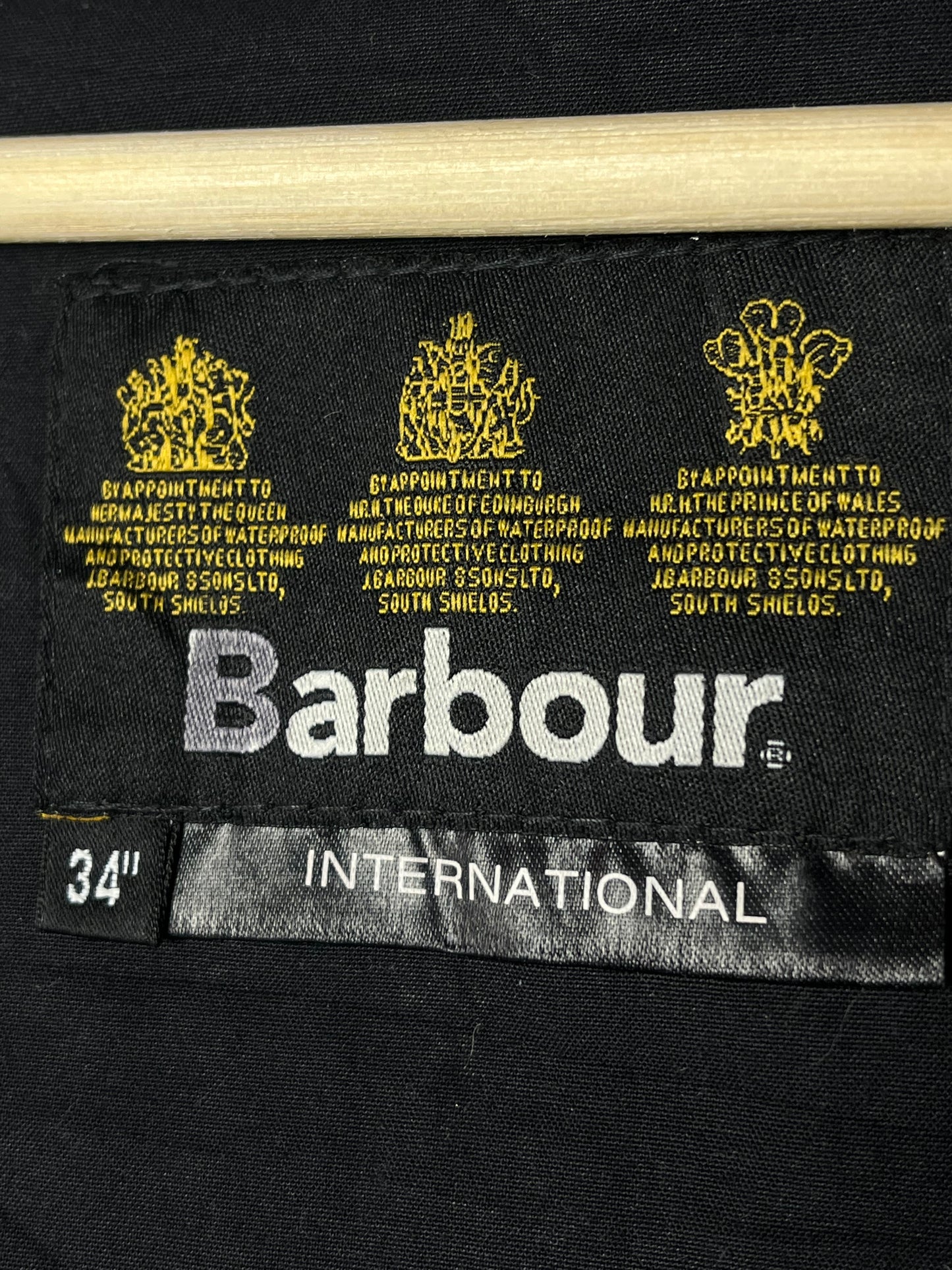 Barbour International Suit SMU Wax Jacket C34 Small Check Rare Moto