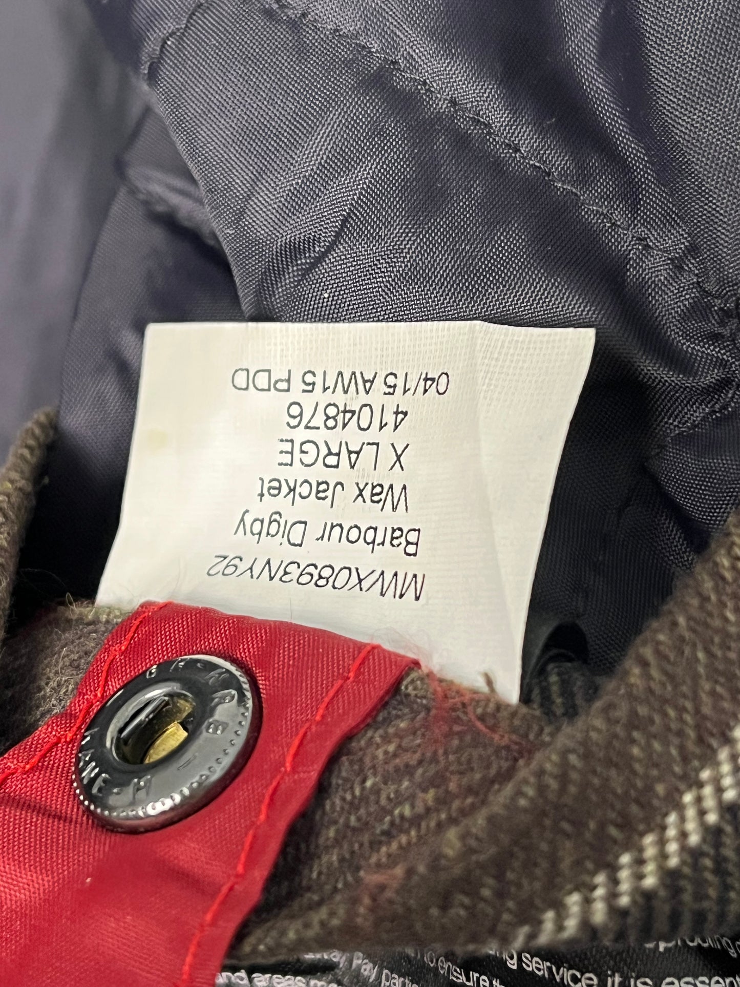 Barbour Digby Wax Jacket – Blue / Navy – XL (fits Large)